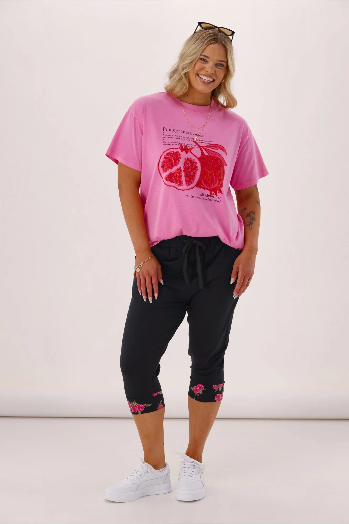 Shine On Label Stirling Cropped Jogger with Floral print - Image 2