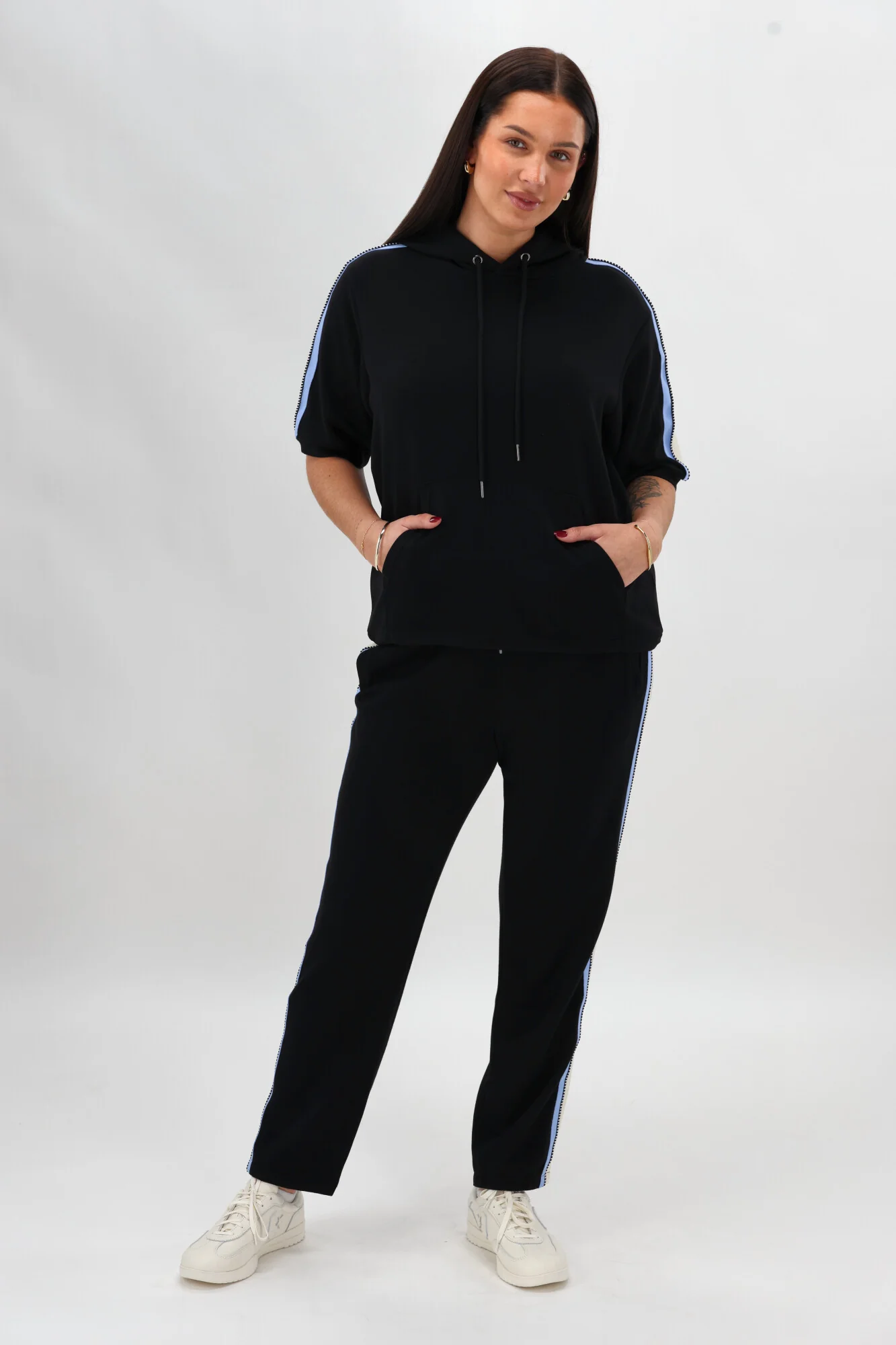 Shine On Label Sutton Track Hoodie Black - Image 6