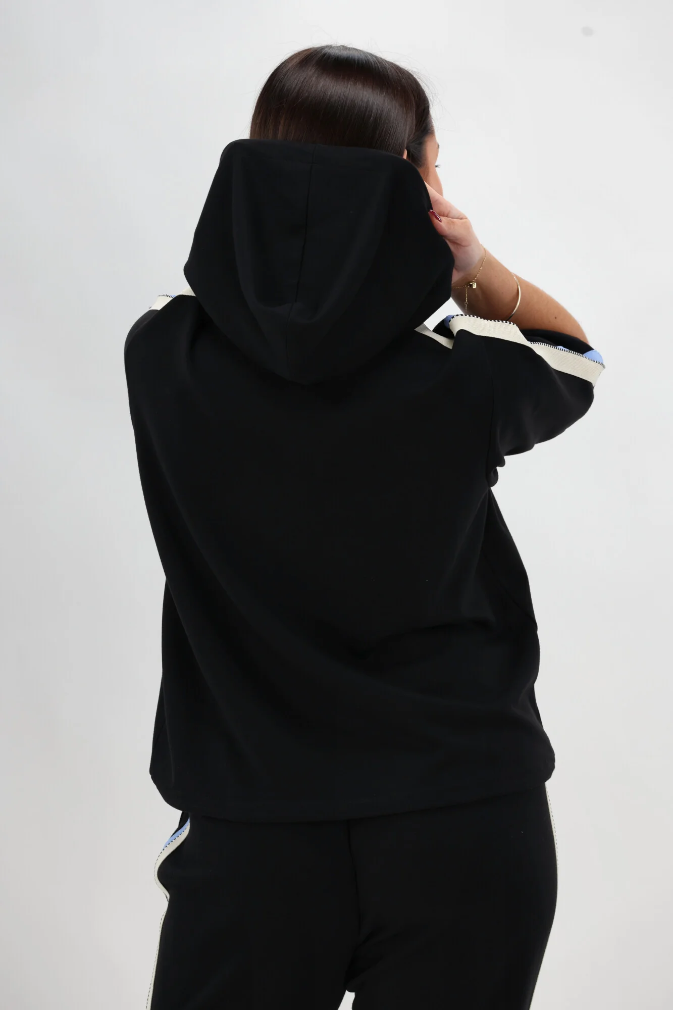 Shine On Label Sutton Track Hoodie Black - Image 7