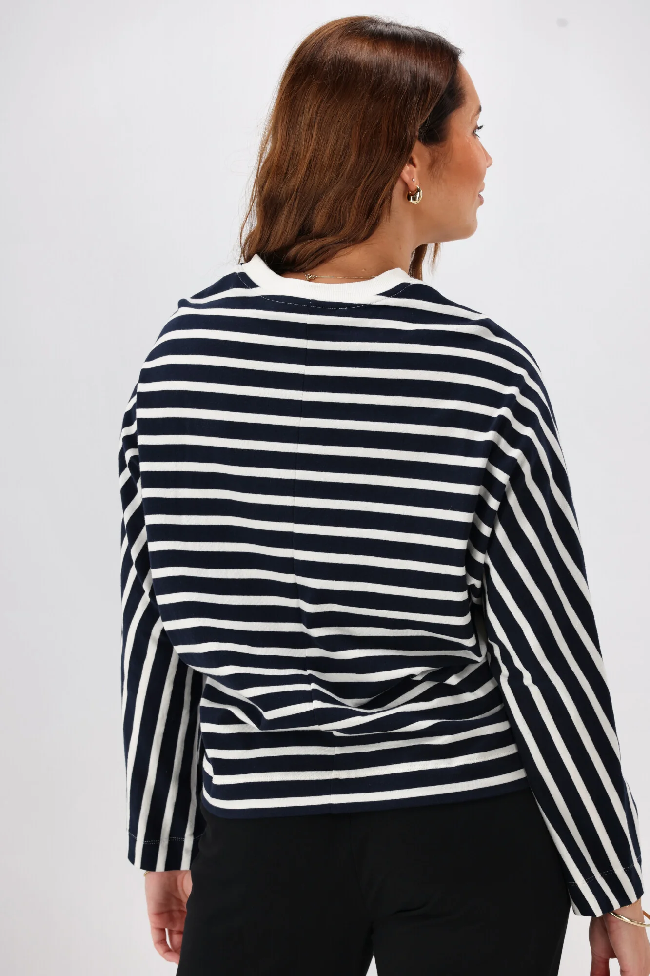 Shine On Label Tyra Stripe Raglan Top Midnight Ivory - Image 6