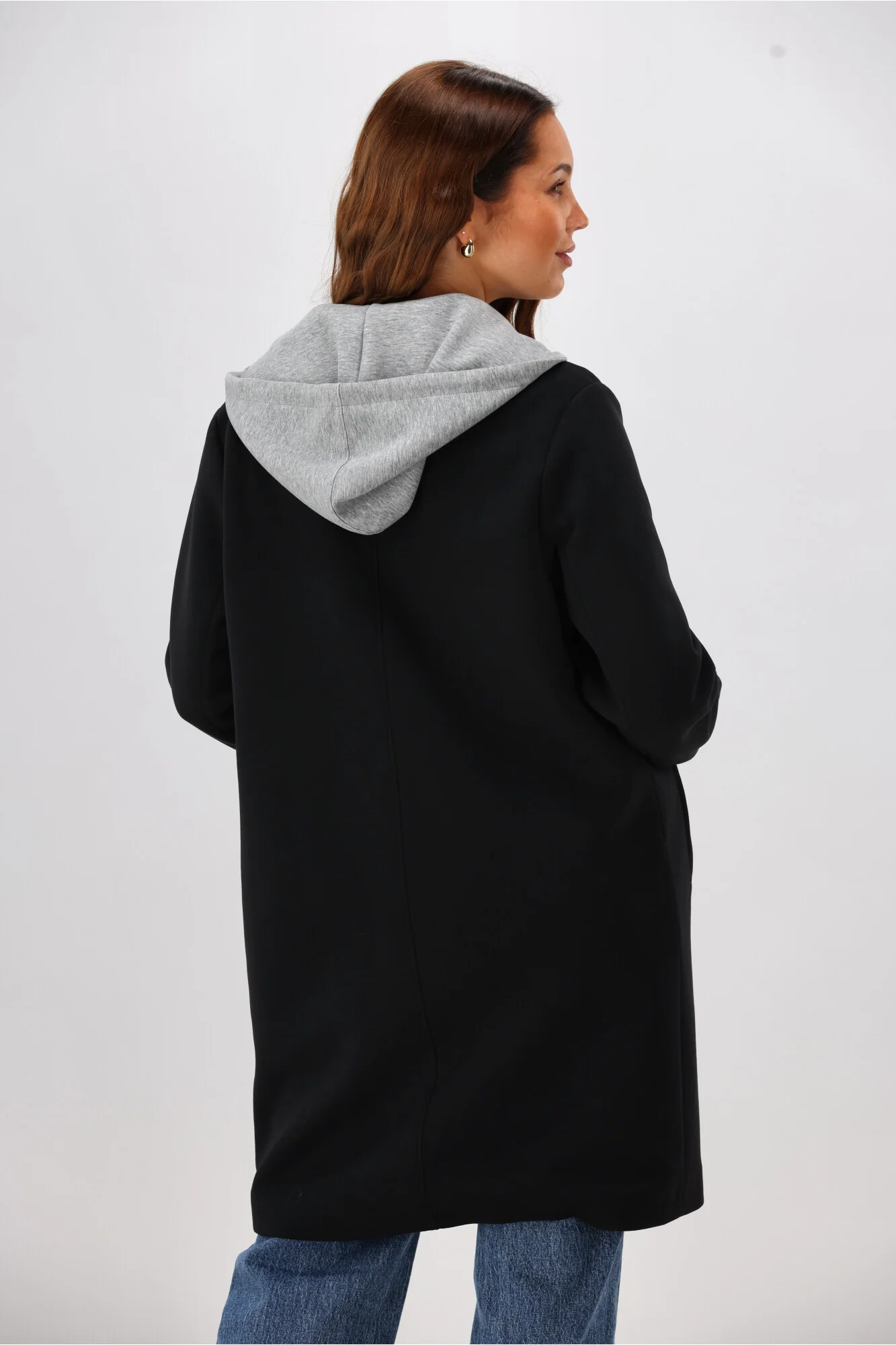 Shine On Label Unity Jacket with Detachable Hood & Zip Insert Black with Grey - Image 6