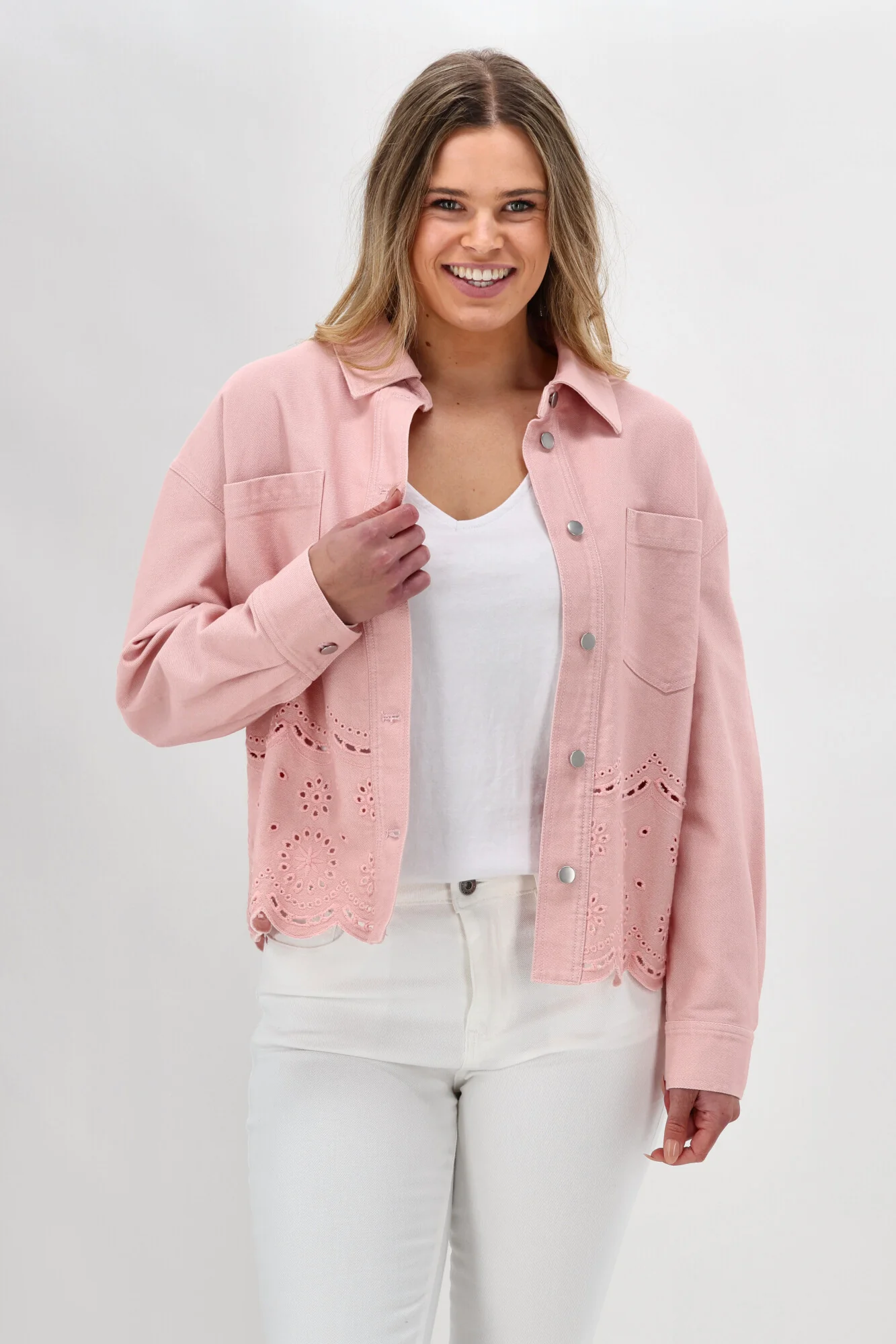 Shine On Label Zariyah Embroidered Shacket Pink - Image 10