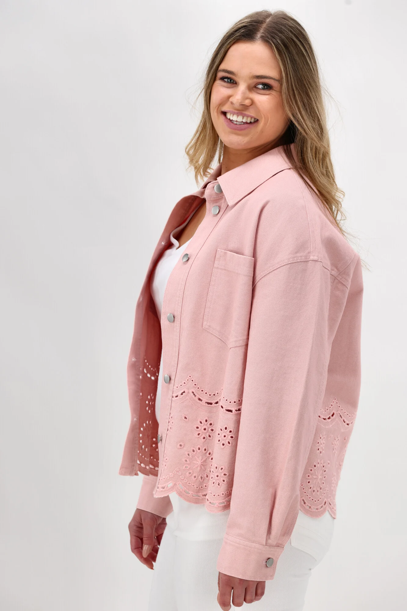 Shine On Label Zariyah Embroidered Shacket Pink - Image 14