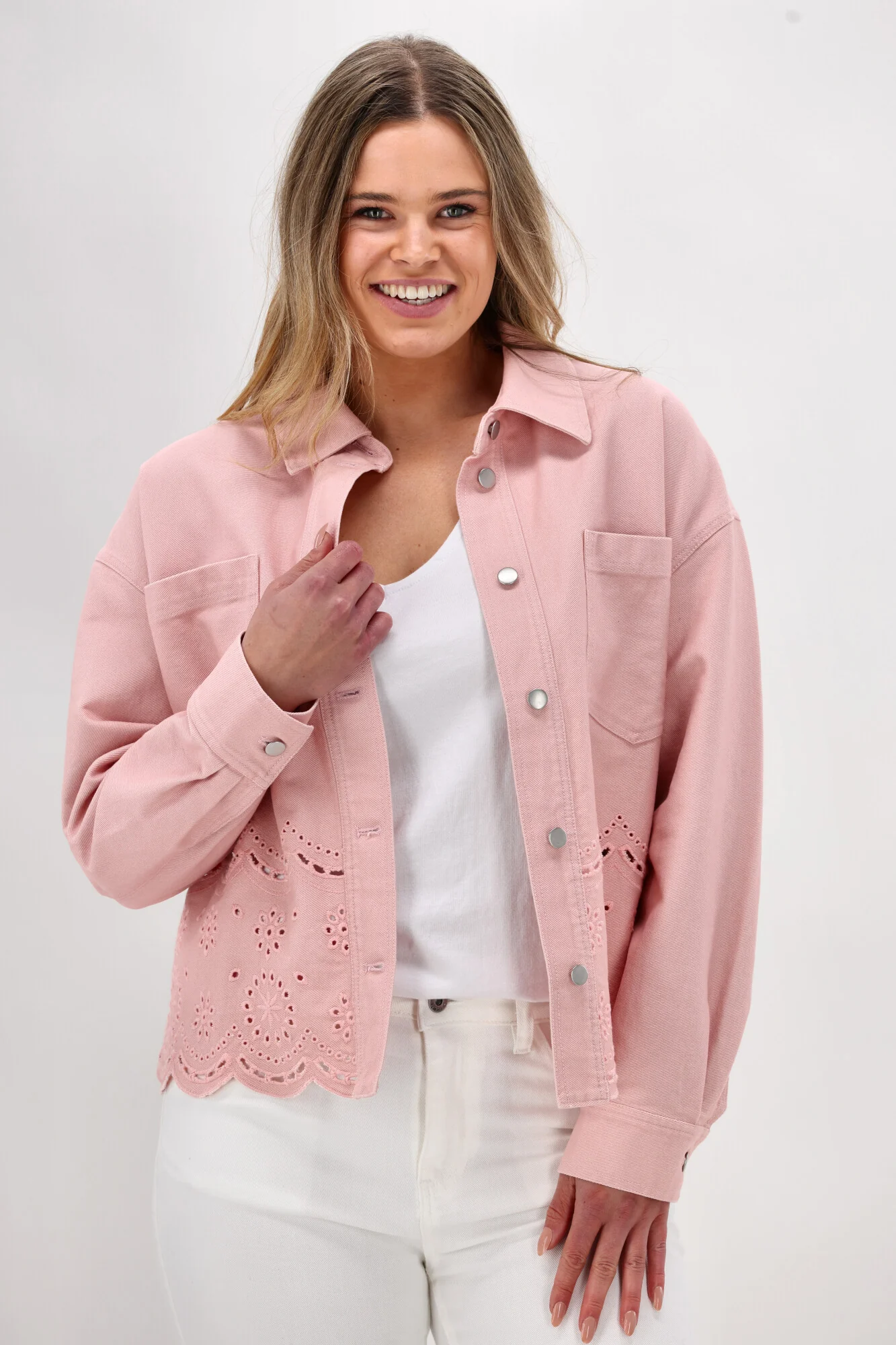Shine On Label Zariyah Embroidered Shacket Pink - Image 5