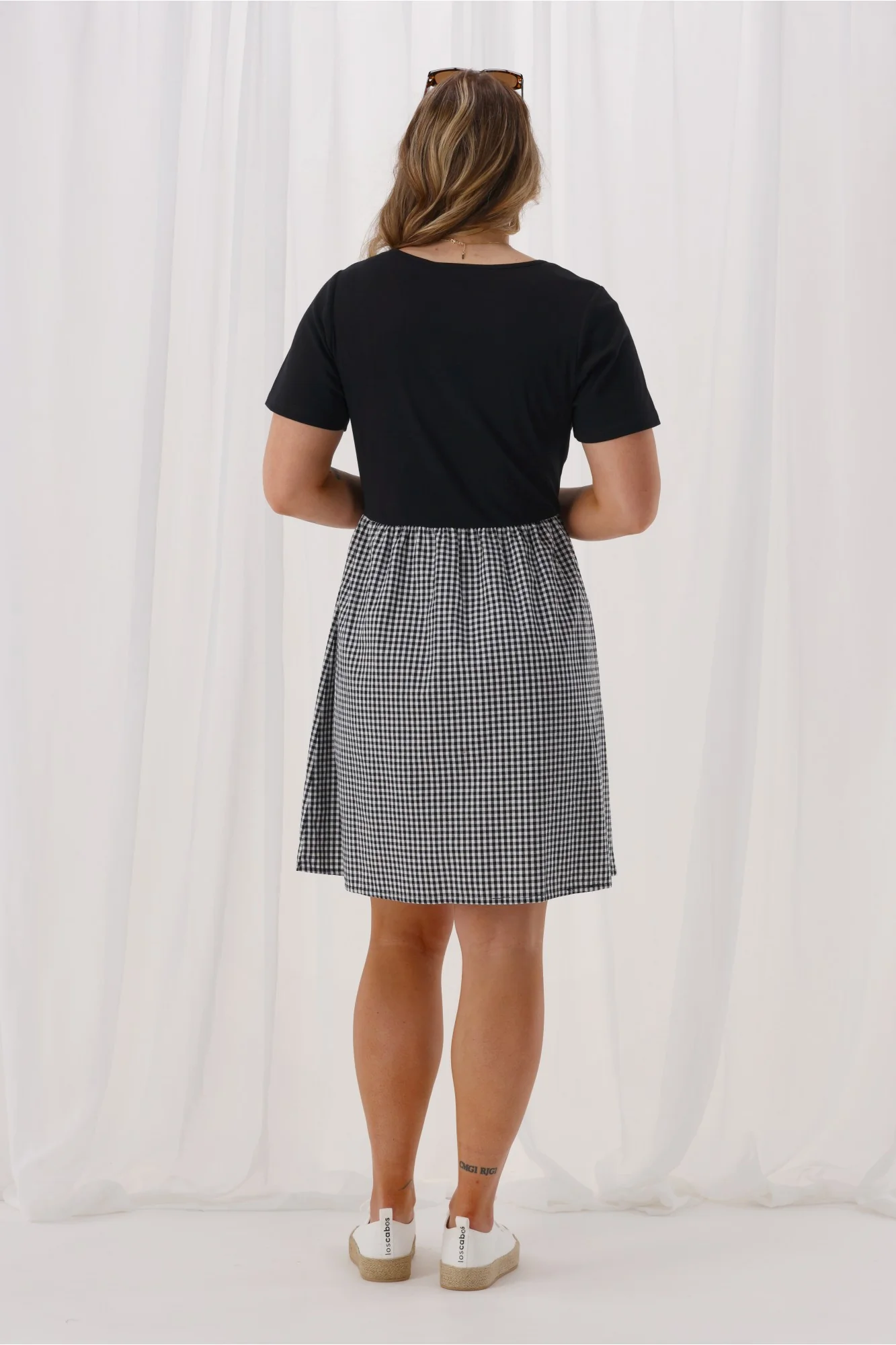 Shine On Label Zenira Dress Black & Gingham - Image 7