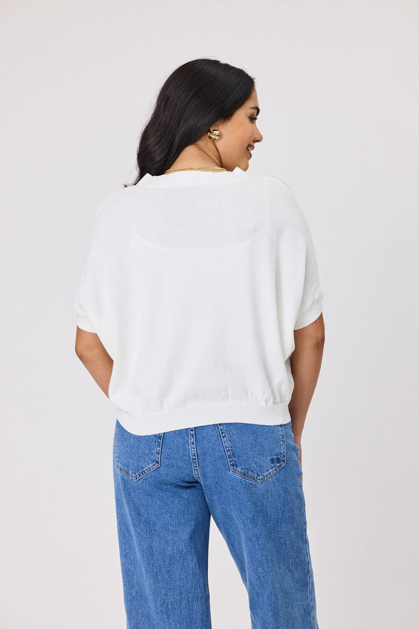 Shine On Label Zosia Batwing Cardigan White - Image 4