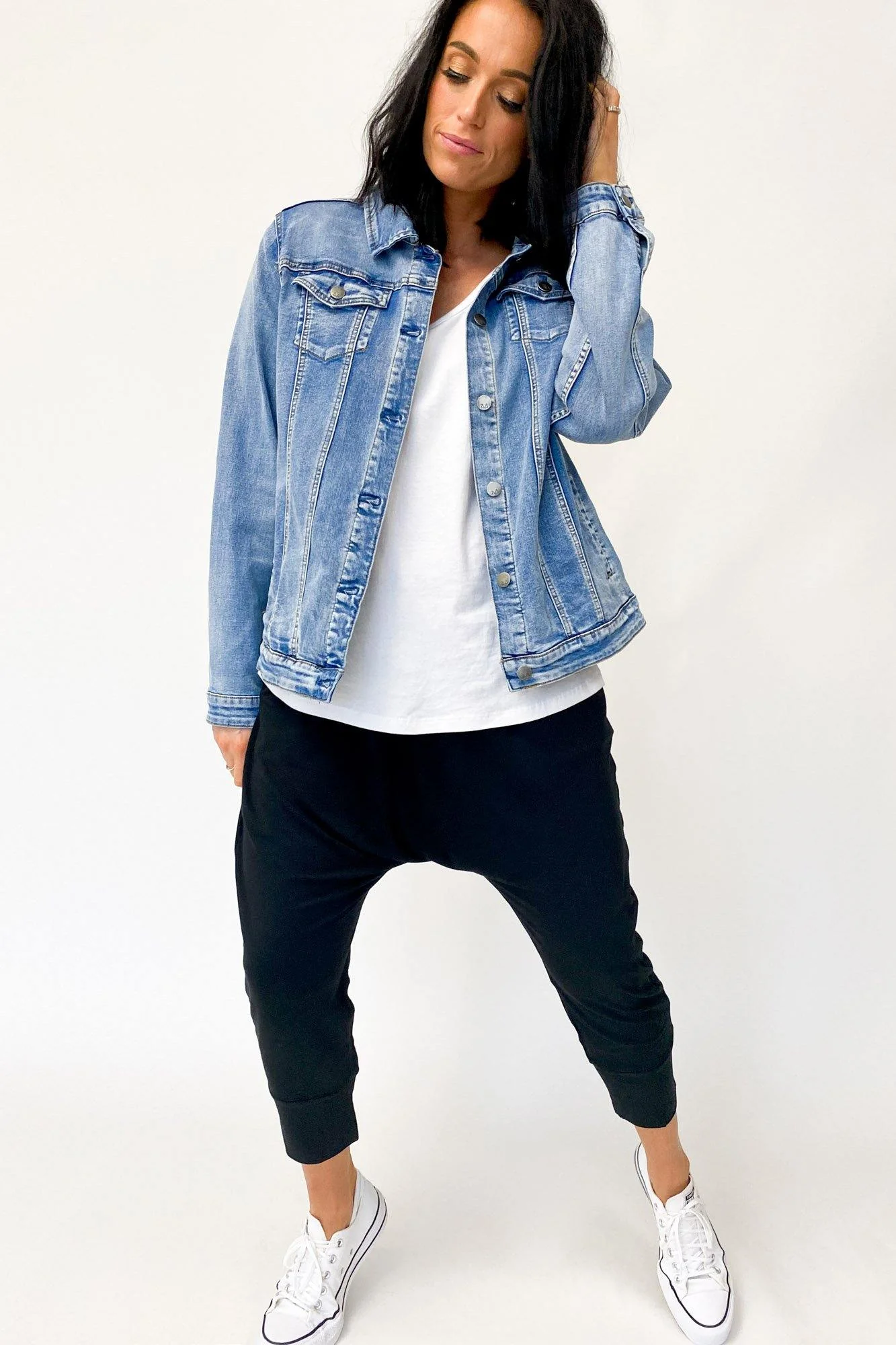 Shine On Label Quinn Stretch Denim Jacket Blue - Image 3