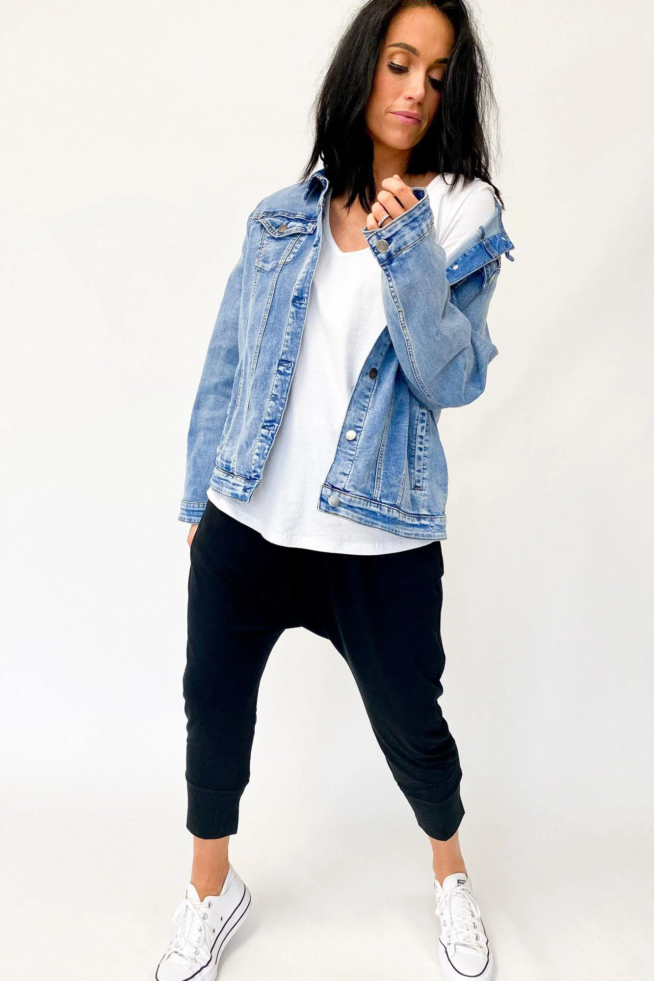 Shine On Label Quinn Stretch Denim Jacket Blue - Image 8