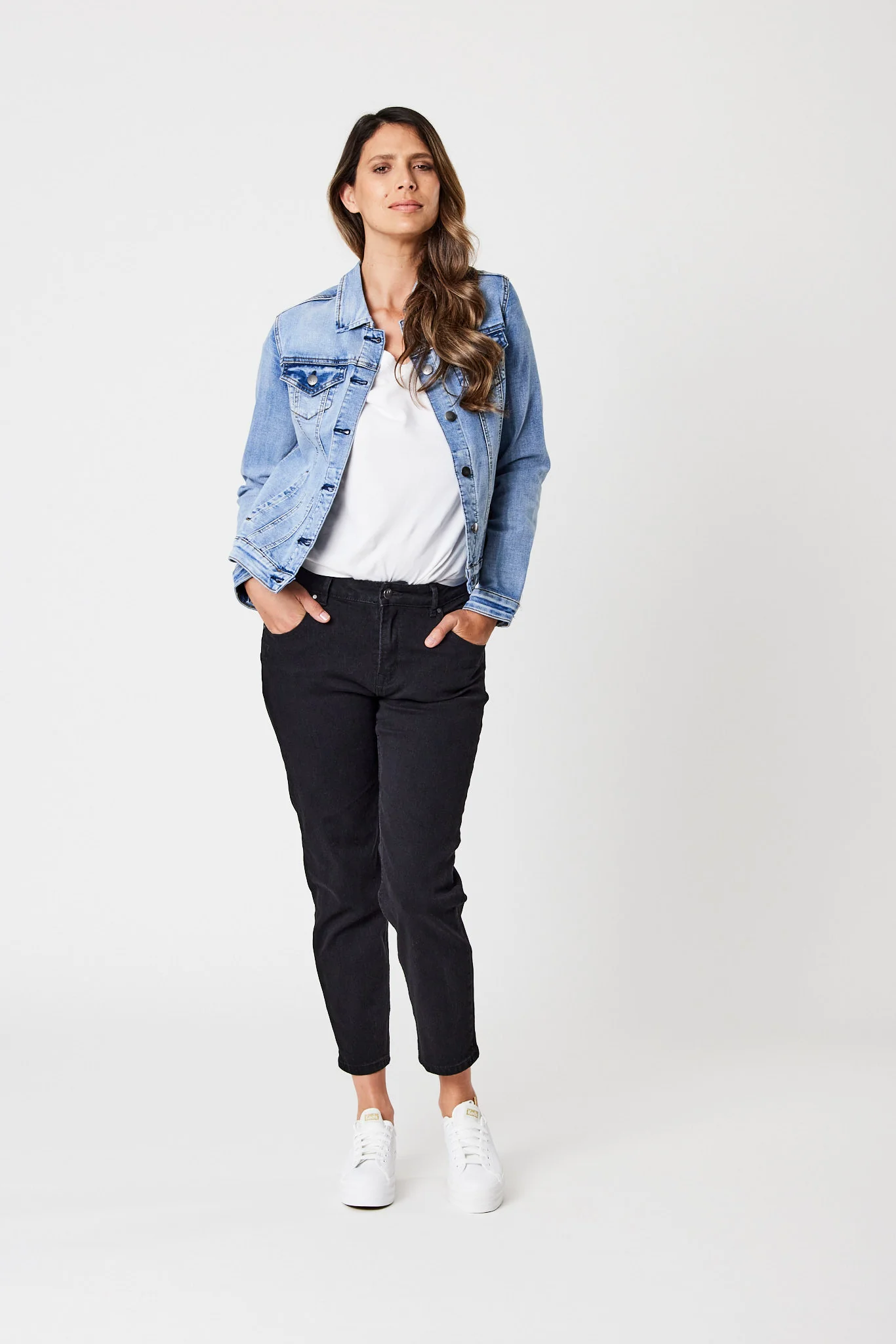 Shine On Label Quinn Stretch Denim Jacket Blue - Image 9
