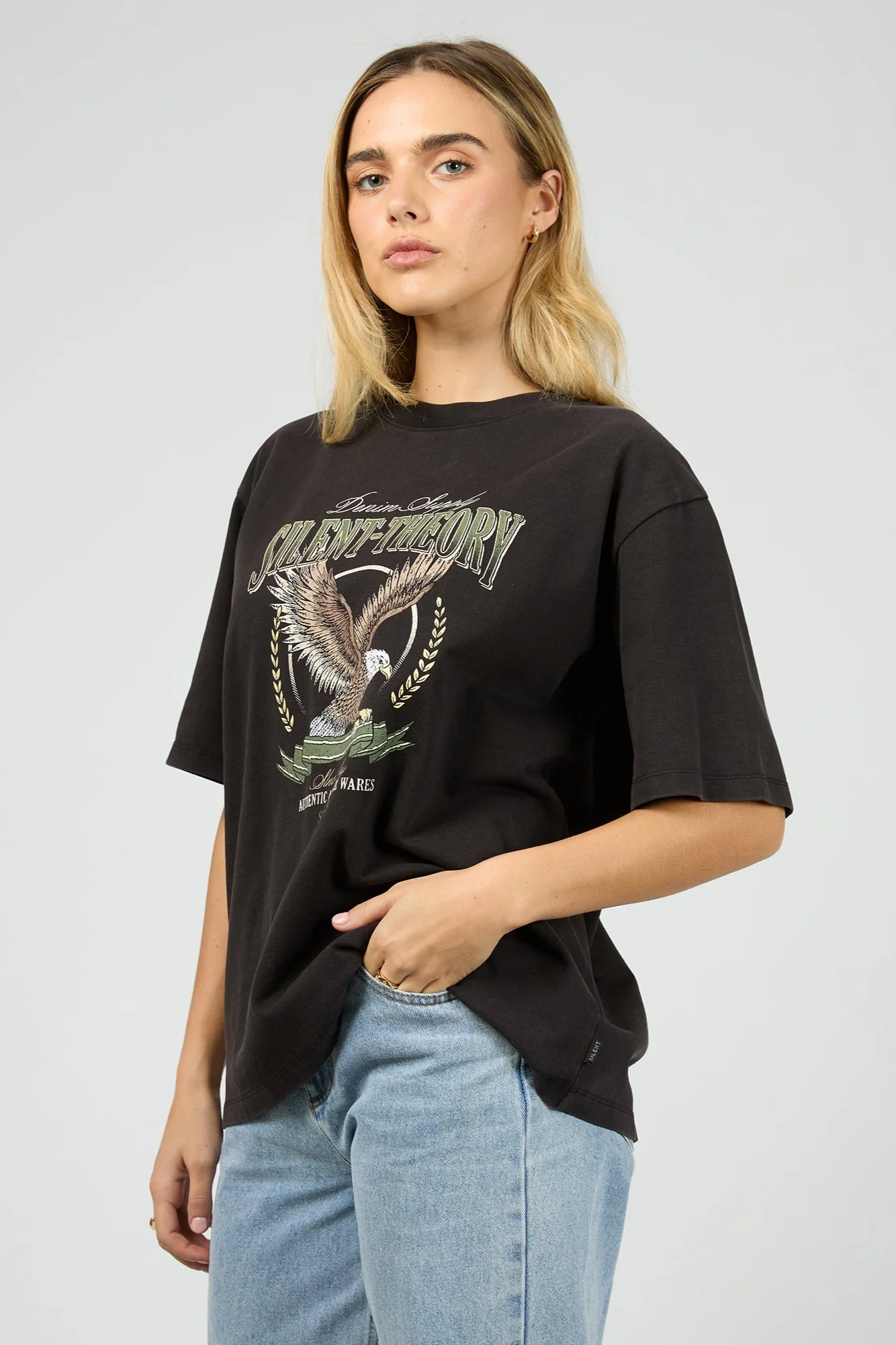 Silent Theory Airborne Tee Washed Black - Image 2