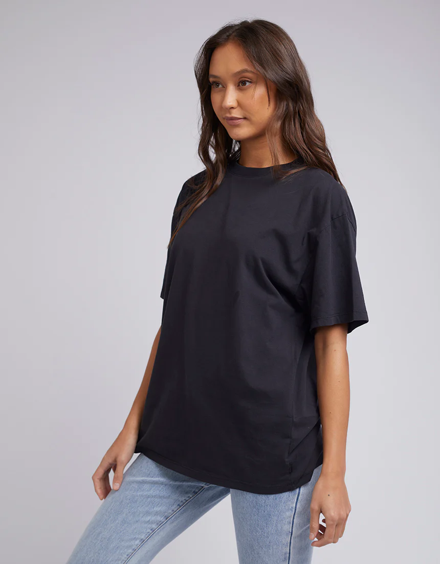 Silent Theory Basic Oversized Tee Washed Black - Image 5