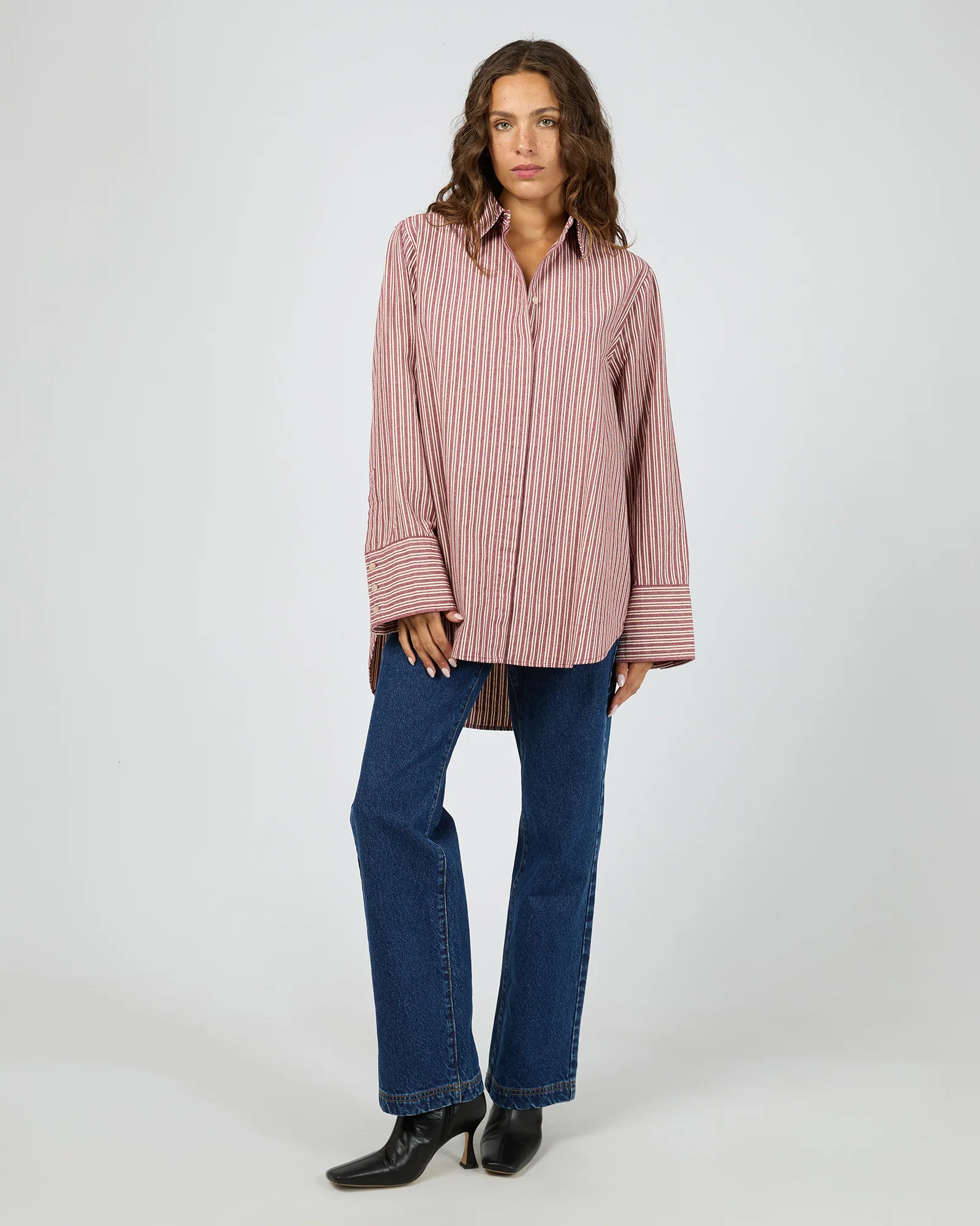Silent Theory Bordeaux Long Sleeve Shirt Cherry - Image 6