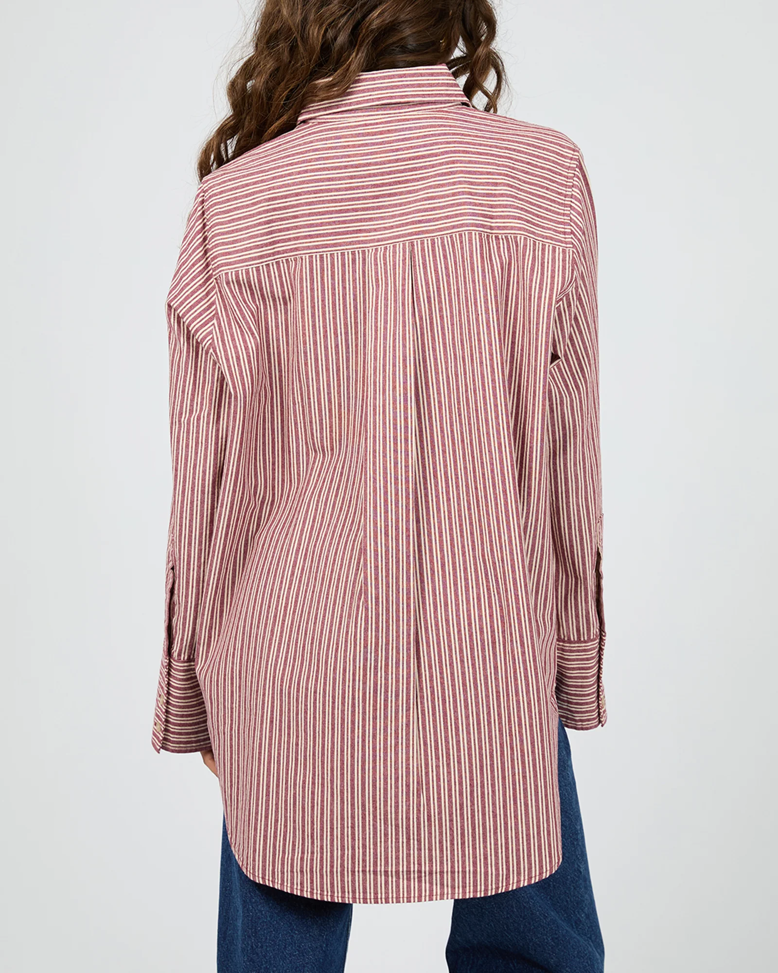 Silent Theory Bordeaux Long Sleeve Shirt Cherry - Image 7