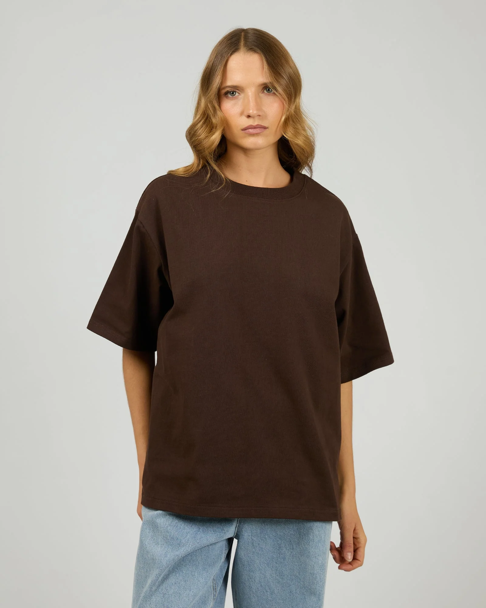 Silent Theory Core Oversized Tee Chocolate - Image 2