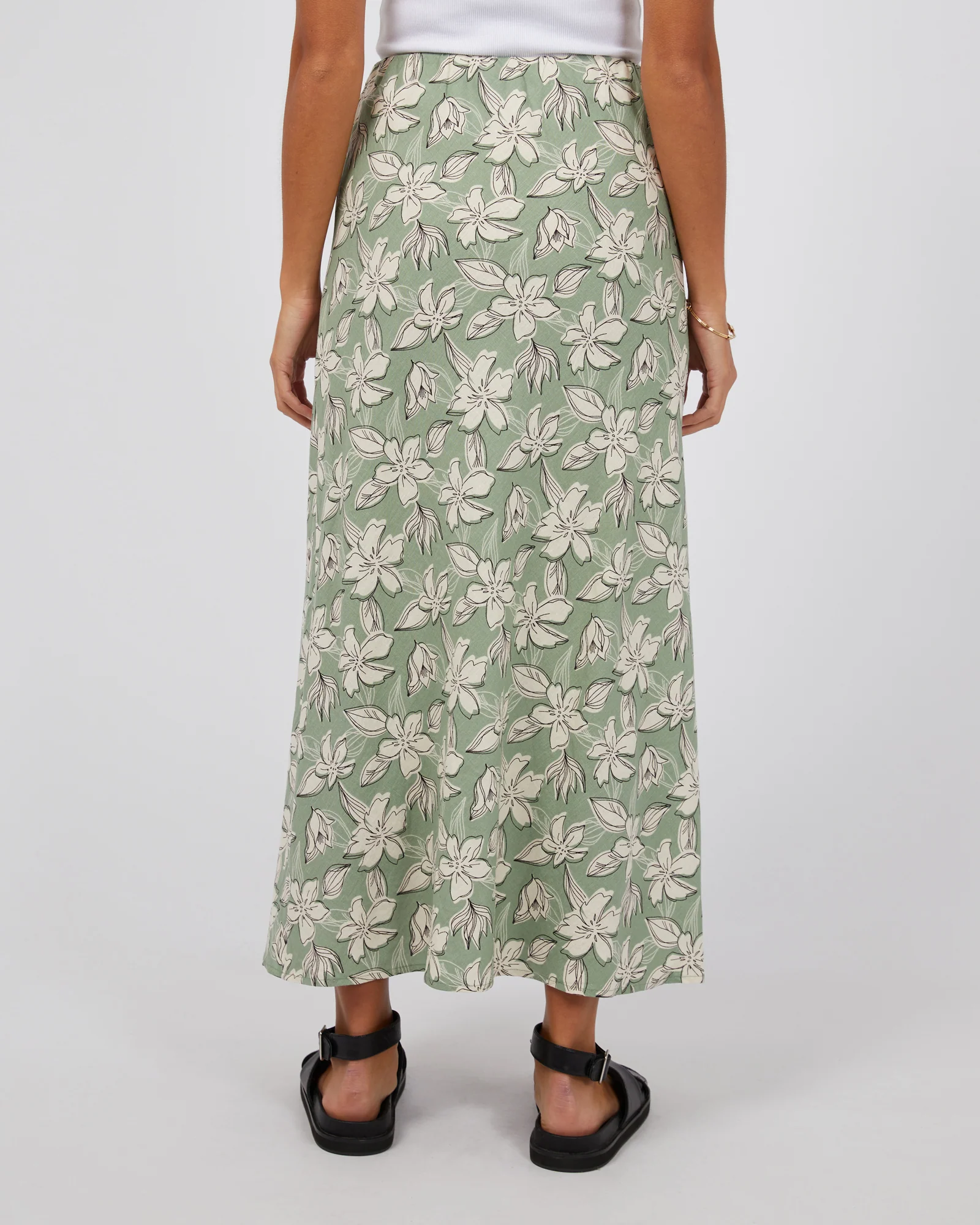 Silent Theory Eden Maxi Skirt Sage - Image 7