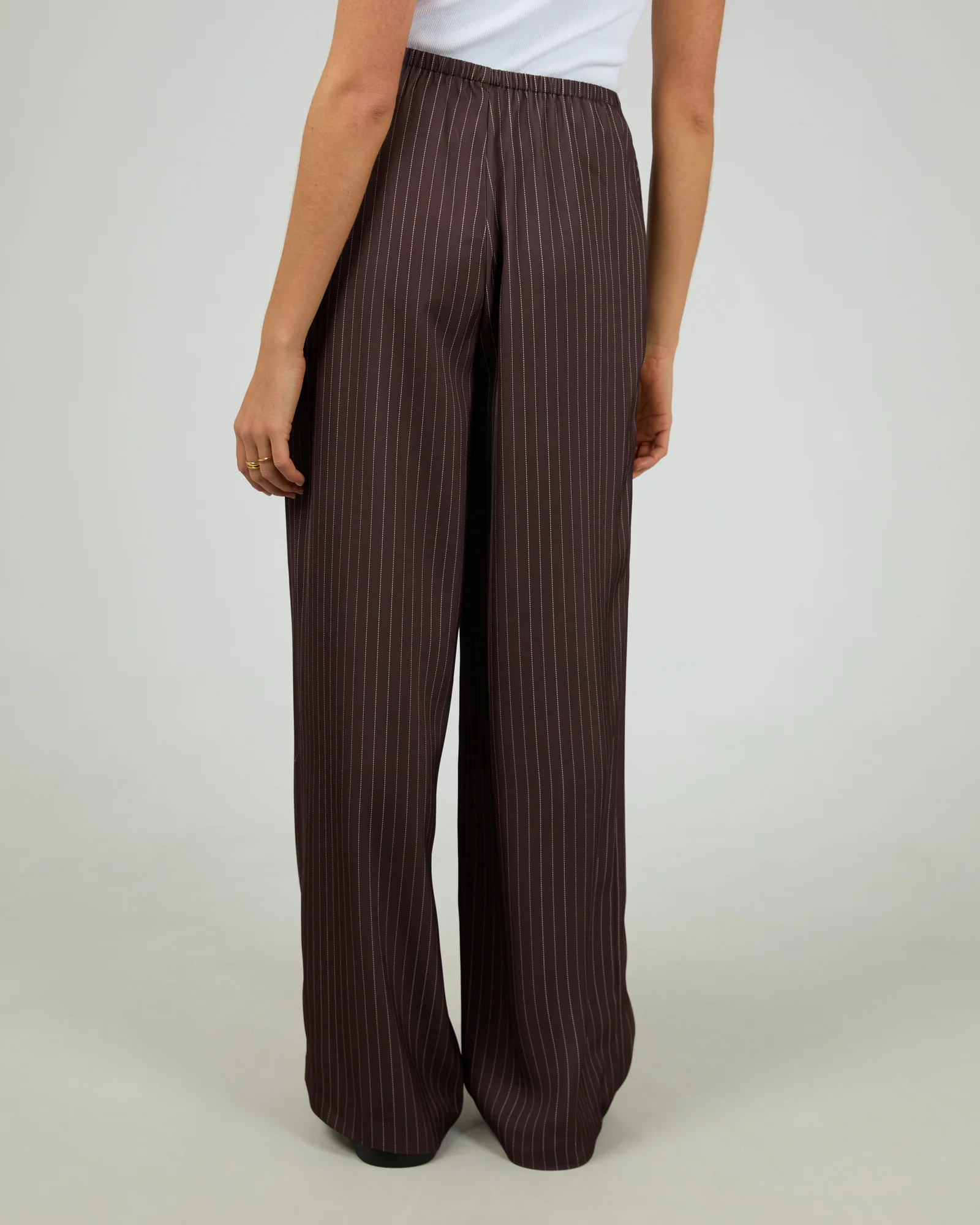 Silent Theory Eden Pinstripe Pant Chocolate - Image 9