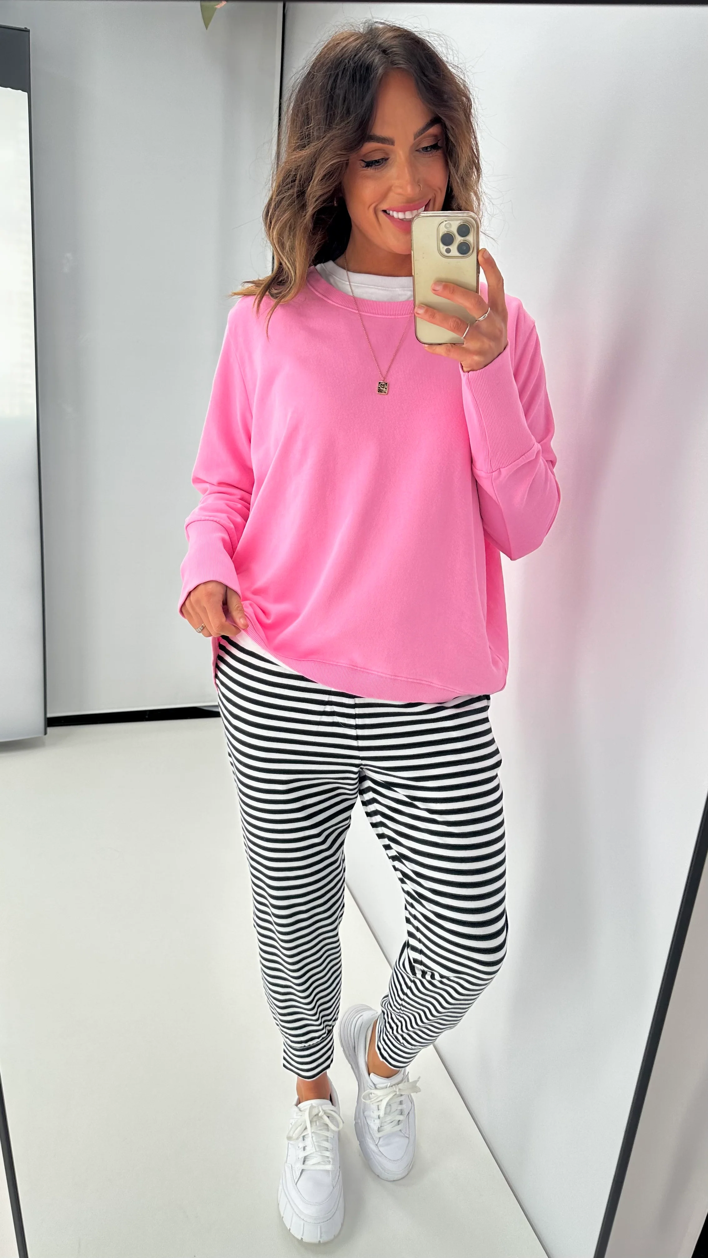 Silent Theory Falling Brick Stripe Pant Black White Stripe