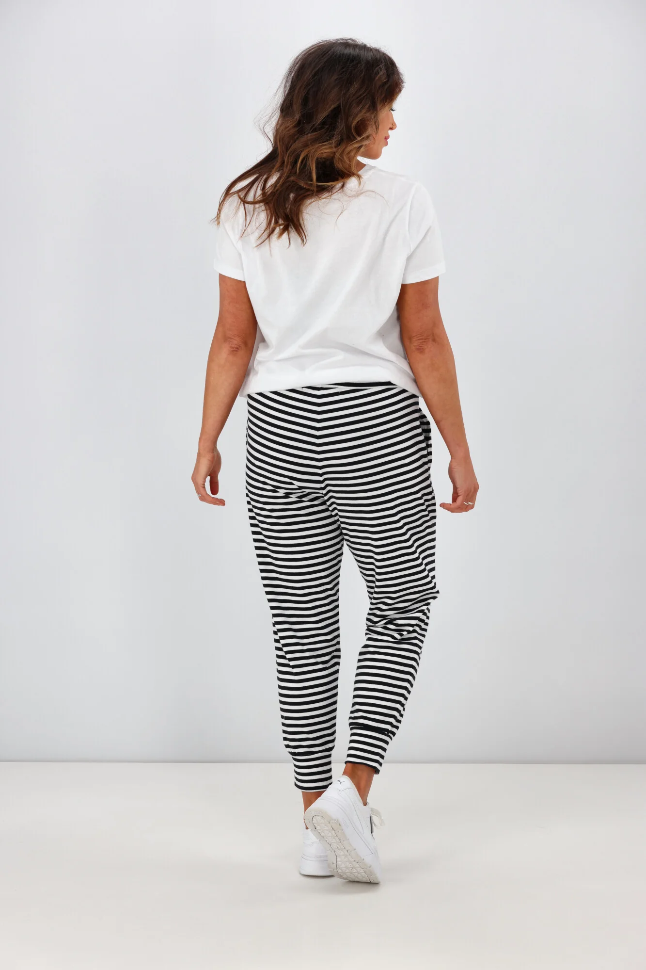 Silent Theory Falling Brick Stripe Pant Black White Stripe - Image 8