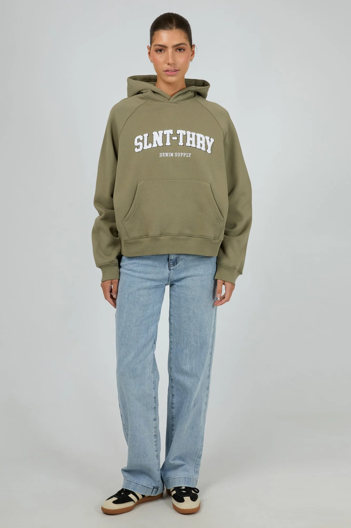 Silent Theory Focus Hoodie Khaki - Image 3