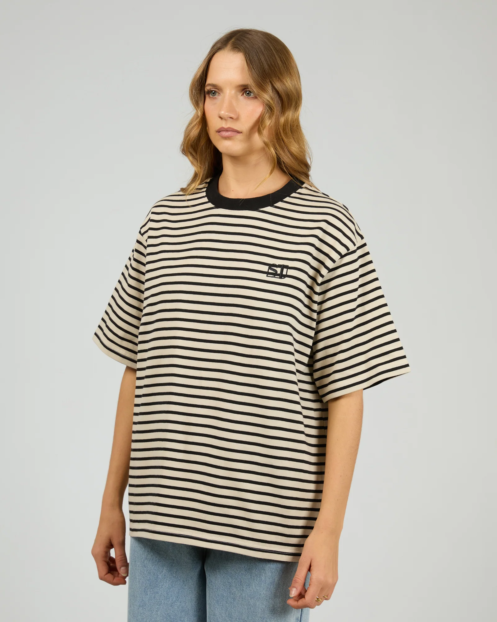 Silent Theory Foundation Stripe S/S Tee Black - Image 2