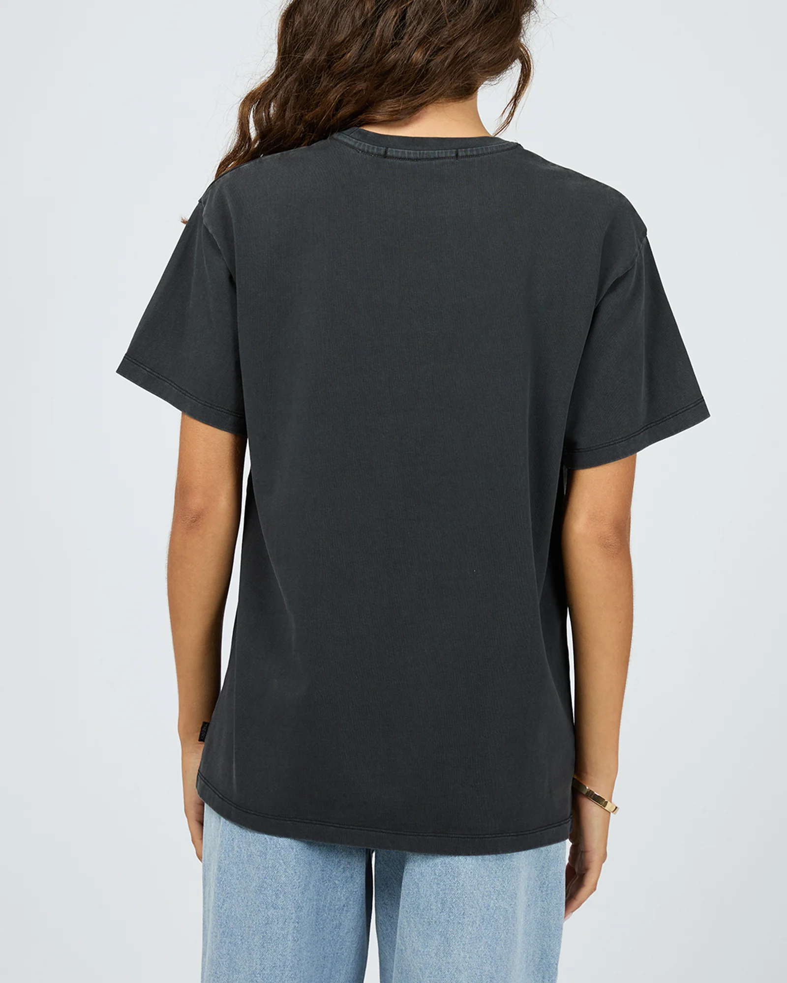 Silent Theory Hand Drawn Tee Washed Black - Image 6
