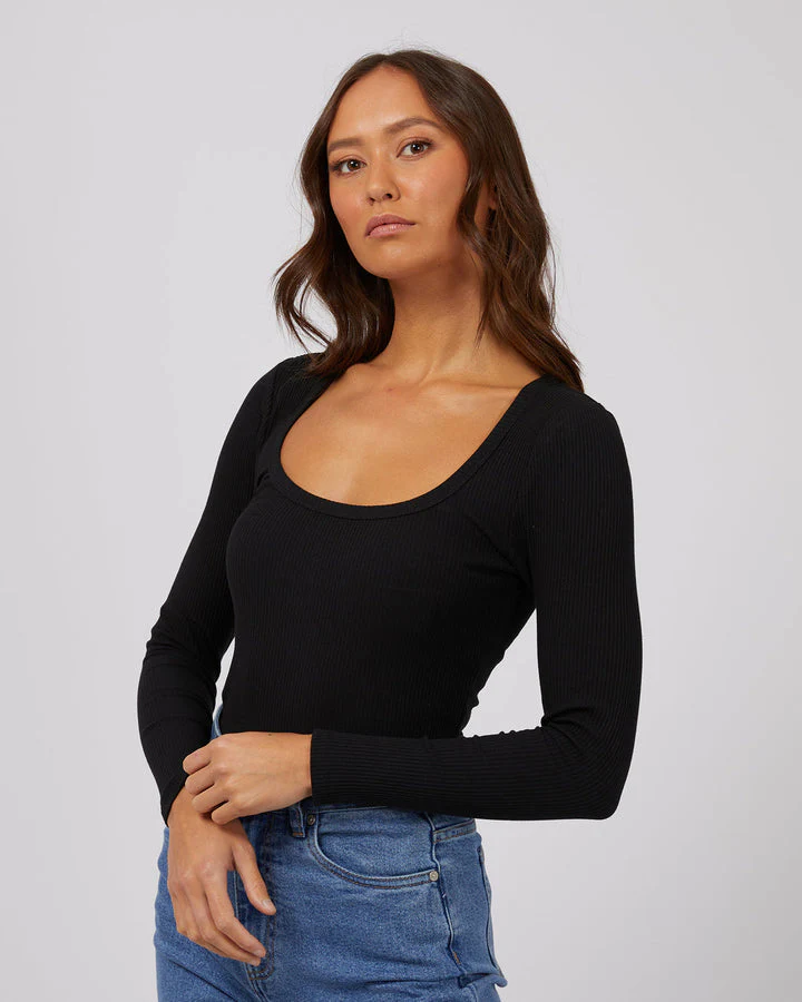 Silent Theory Hazel L/S Tee Black - Image 4