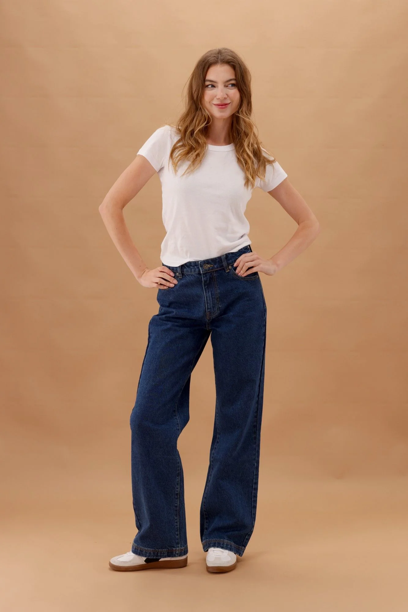 Silent Theory Hunter Wide Leg Jean Dark Blue - Image 3
