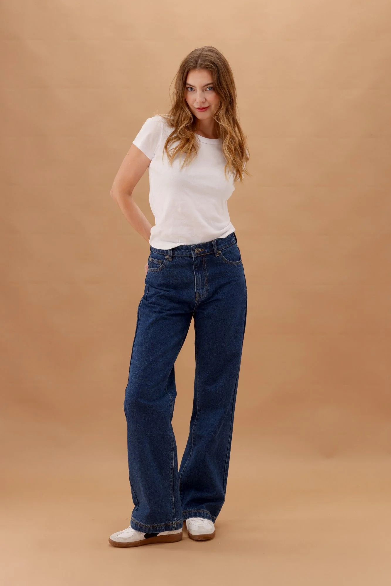 Silent Theory Hunter Wide Leg Jean Dark Blue - Image 4