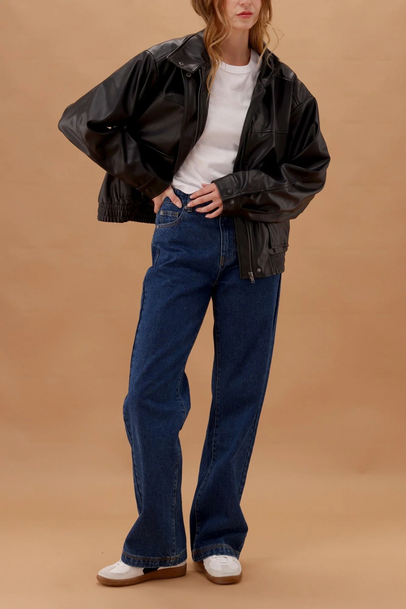 Silent Theory Hunter Wide Leg Jean Dark Blue - Image 5