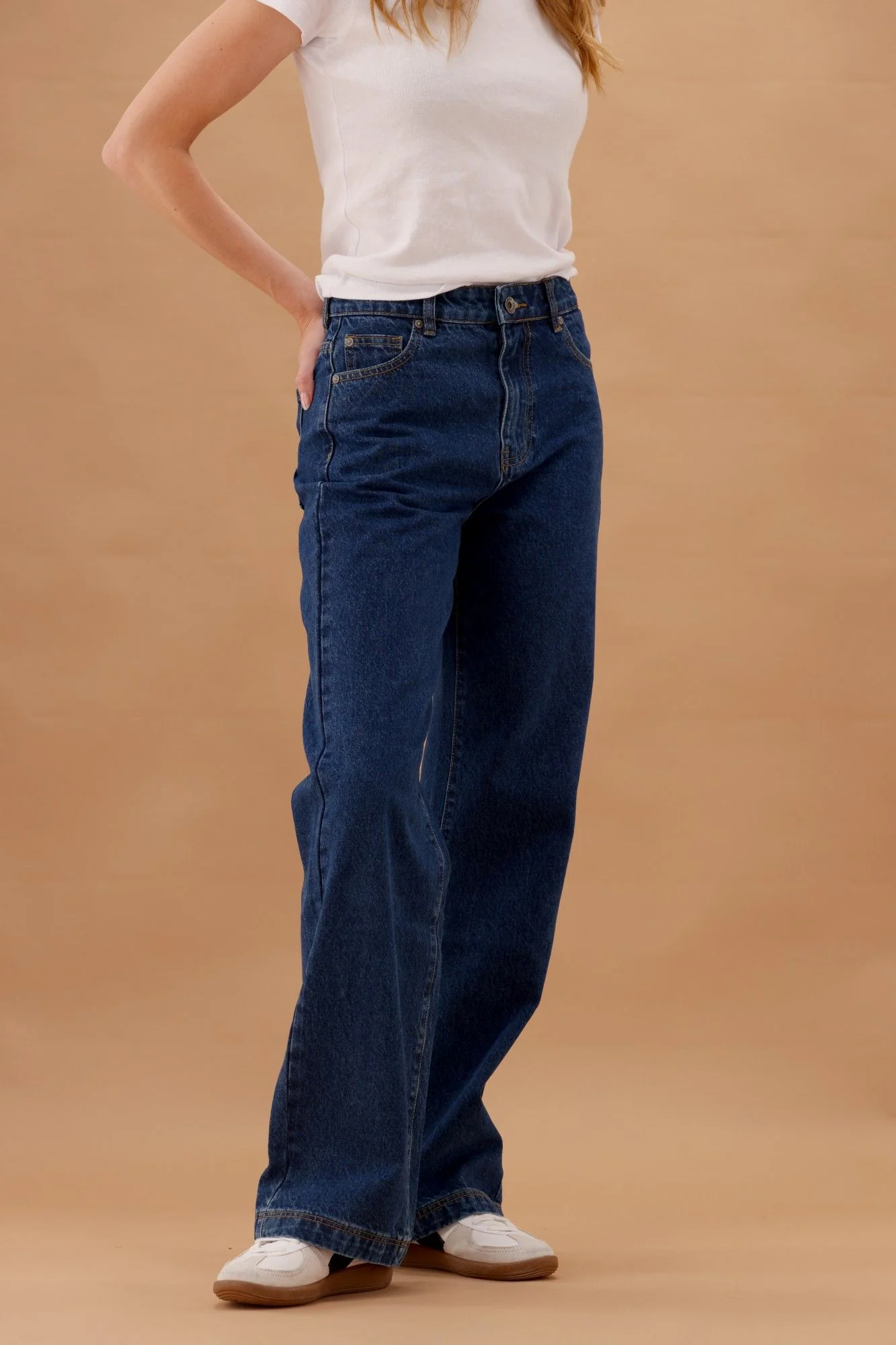 Silent Theory Hunter Wide Leg Jean Dark Blue - Image 7