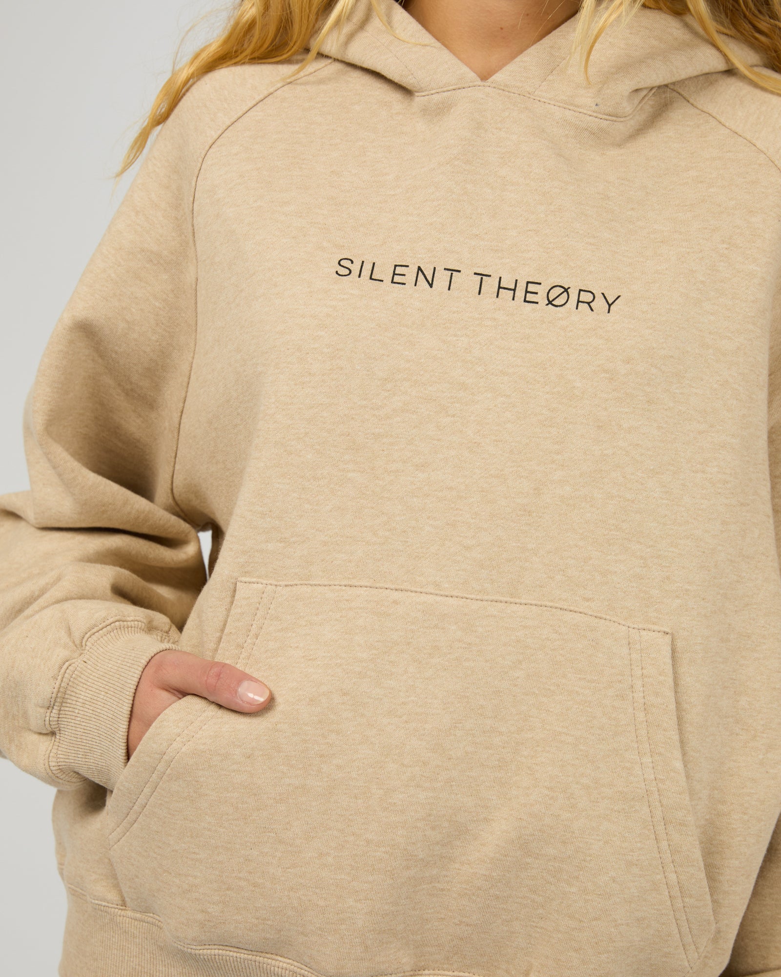 Silent Theory Logo Hoodie Oatmeal - Image 3