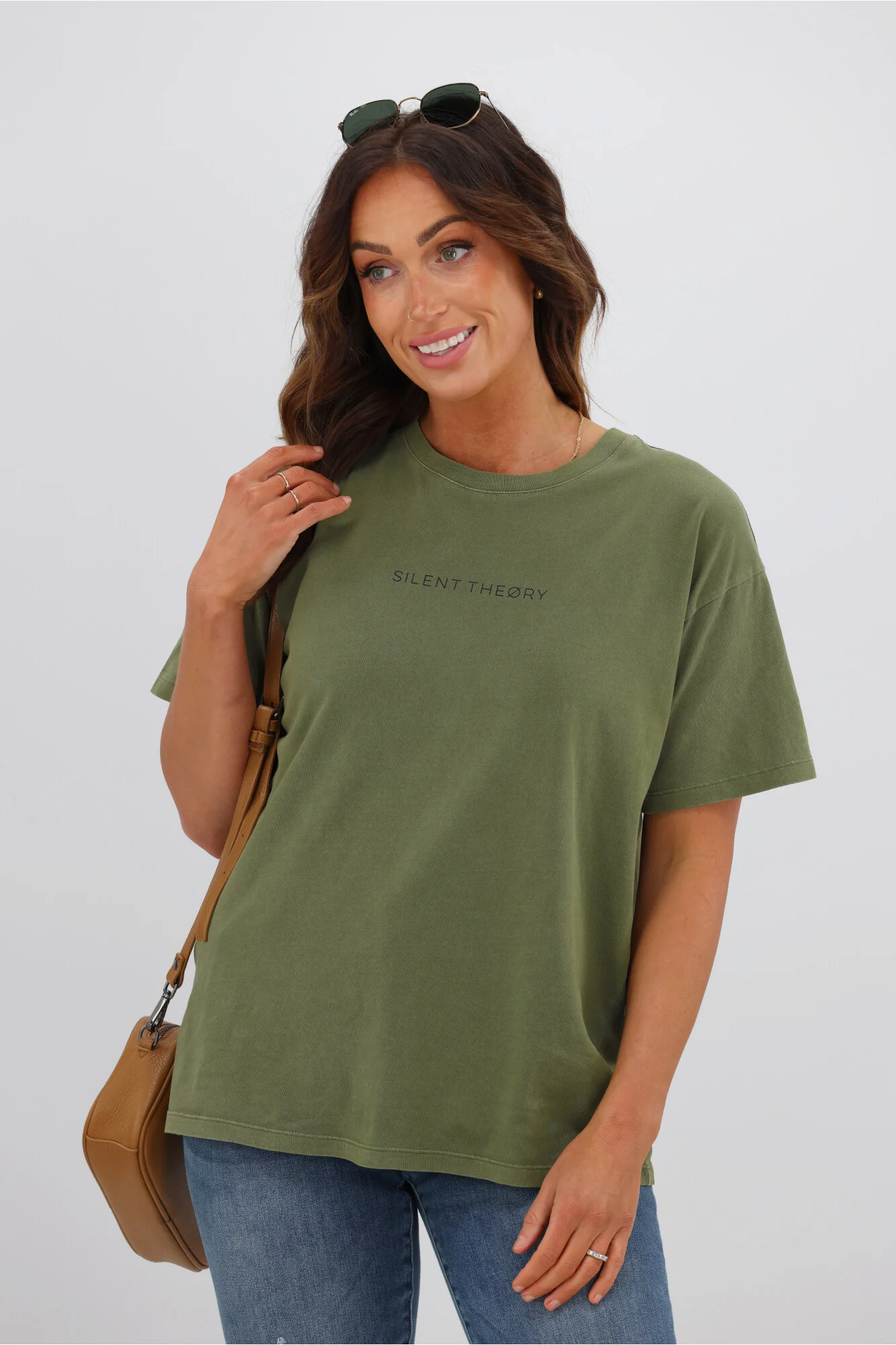 Silent Theory Logo Tee Khaki - Image 2
