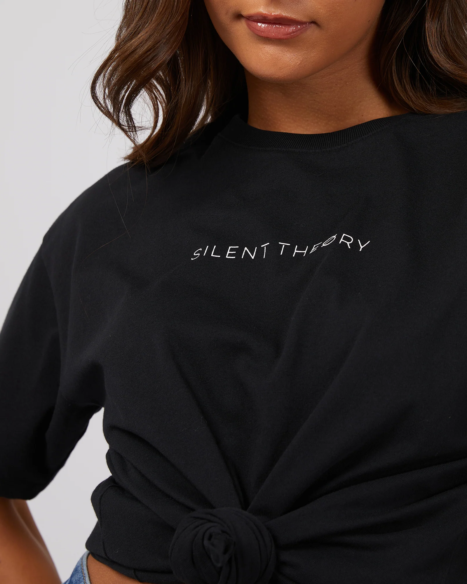 Silent Theory Logo Tee Washed Black - Image 3