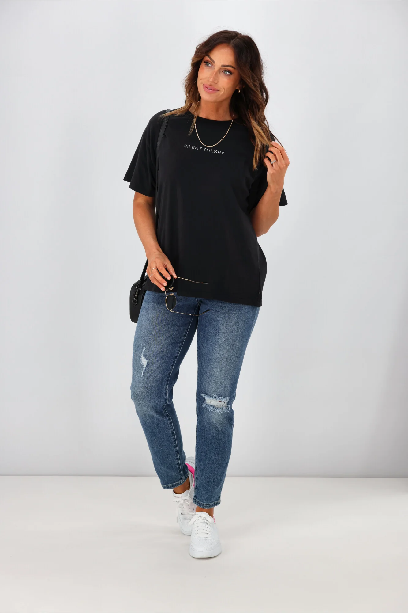 Silent Theory Logo Tee Washed Black - Image 6