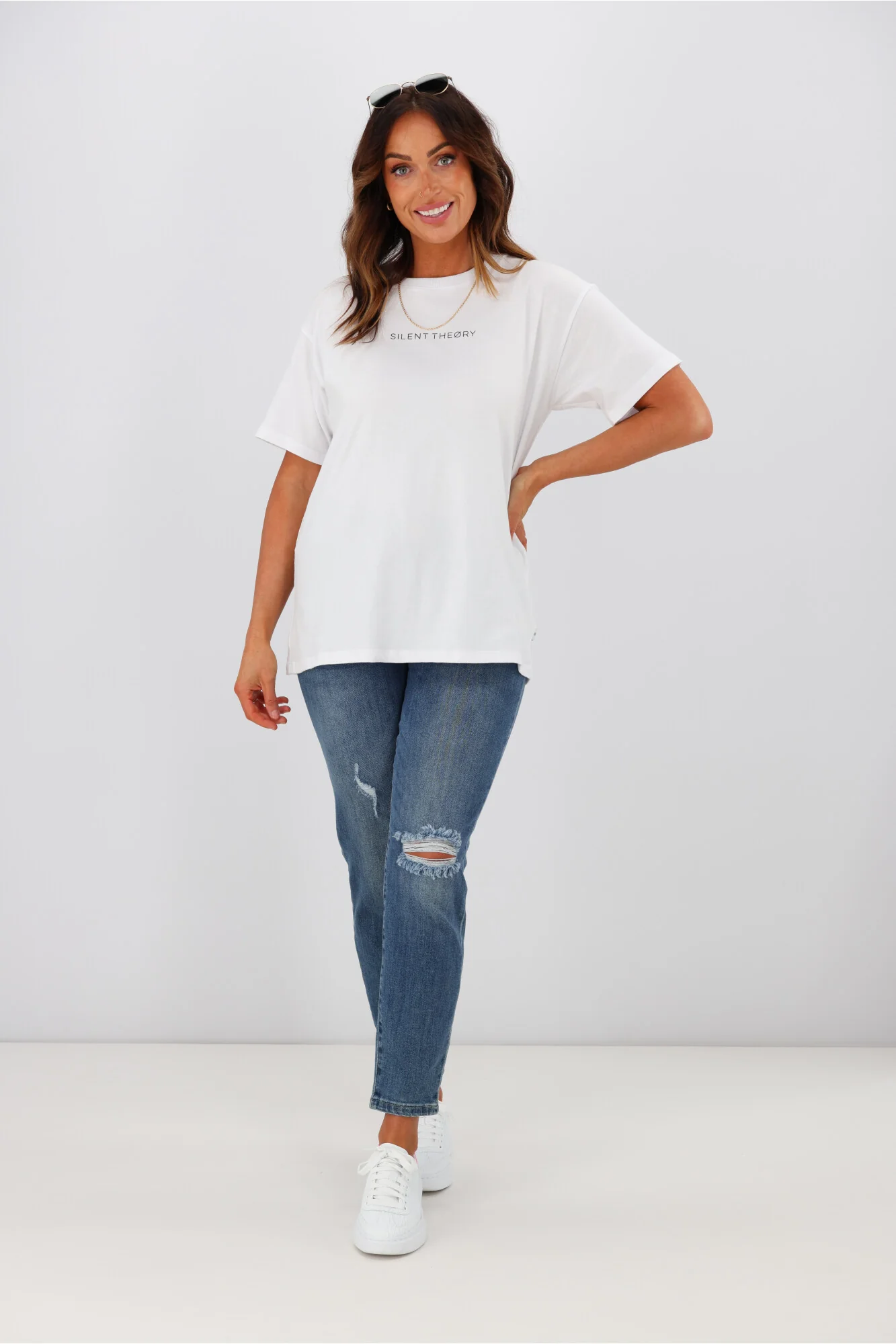 Silent Theory Logo Tee White - Image 4