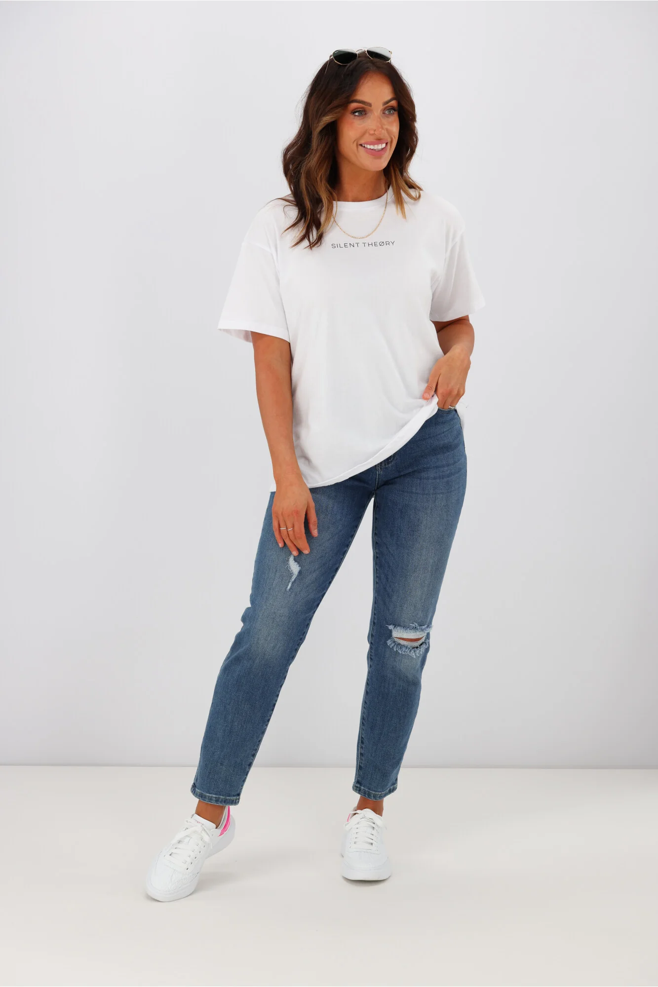 Silent Theory Logo Tee White - Image 6