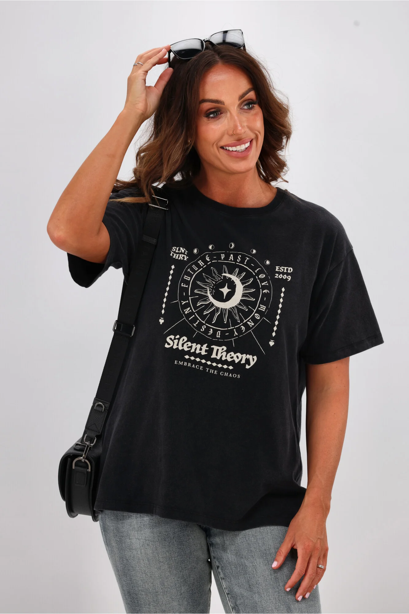 Silent Theory Luna Tee Washed Black - Image 2