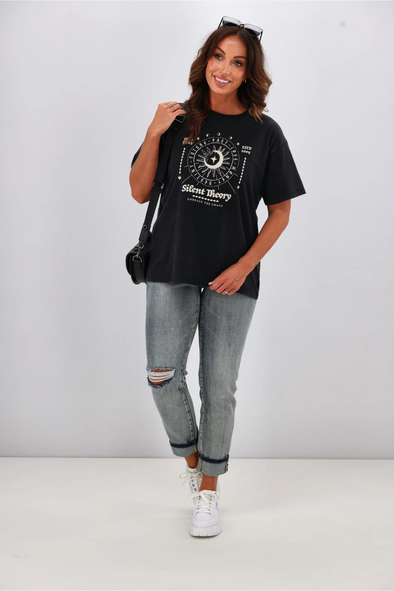 Silent Theory Luna Tee Washed Black - Image 3