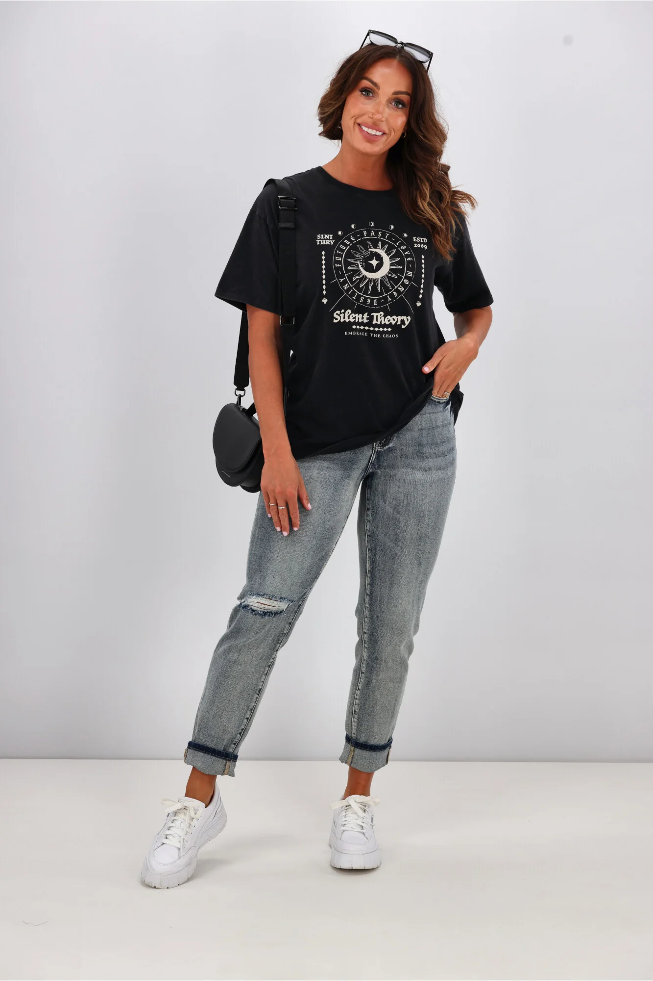 Silent Theory Luna Tee Washed Black - Image 4