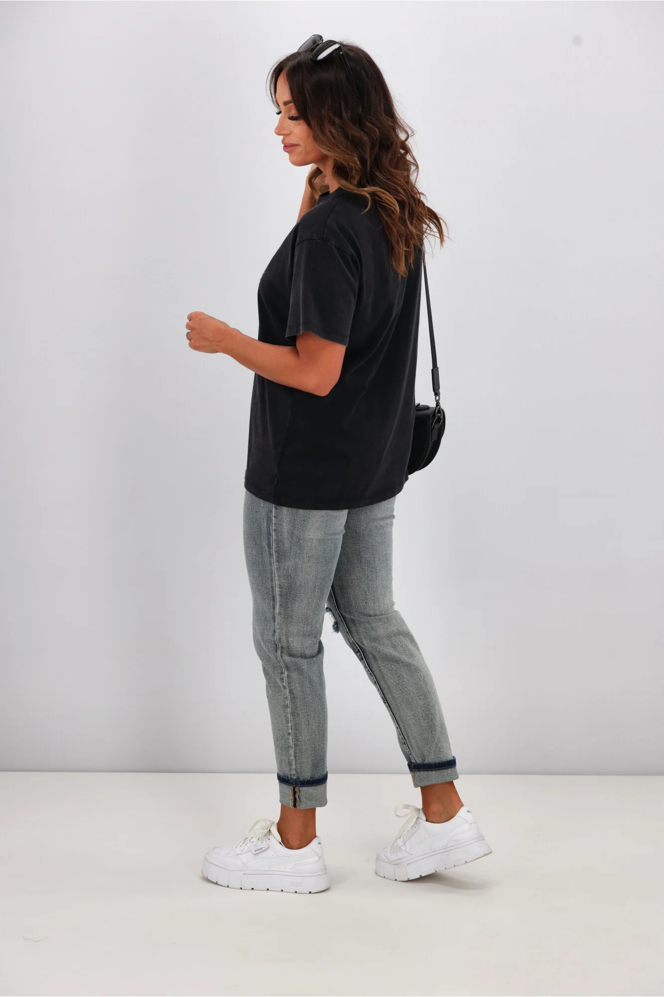 Silent Theory Luna Tee Washed Black - Image 5