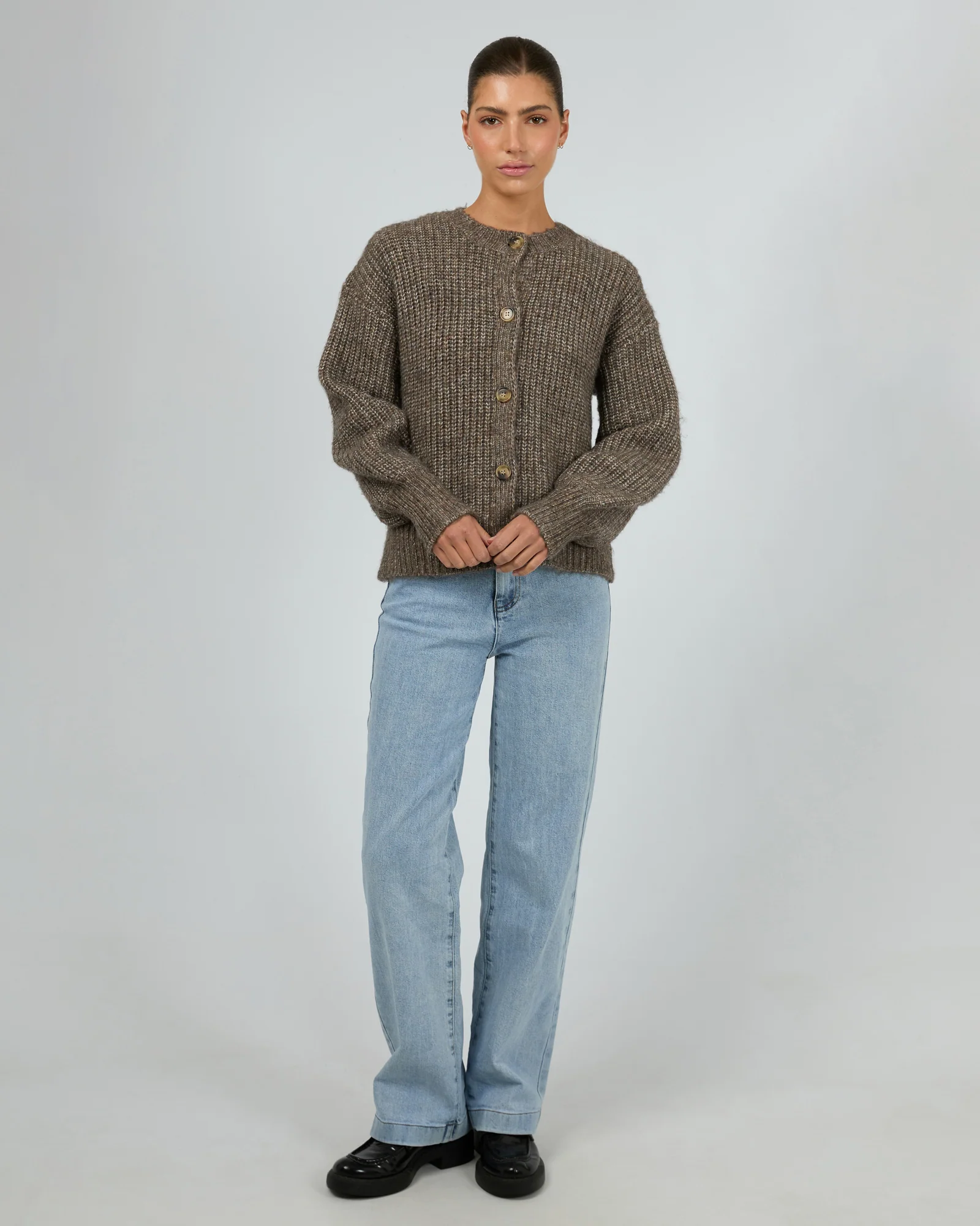 Silent Theory Mari Knit Cardigan Brown - Image 5