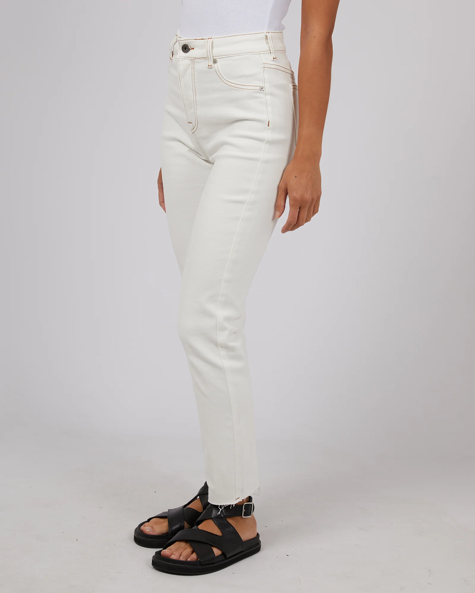Silent Theory Monica Mom Comfort Jean Vintage White - Image 4
