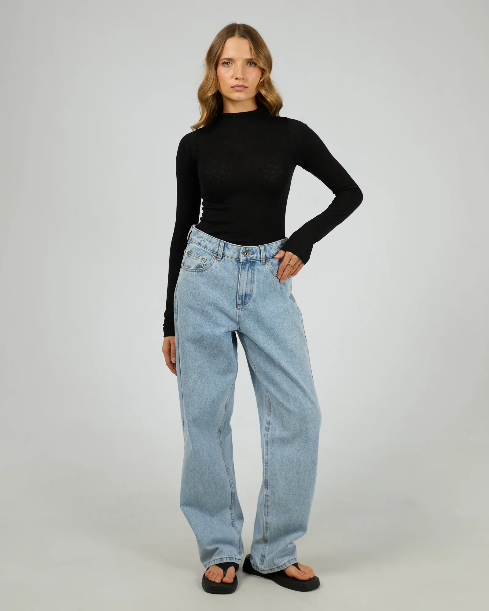 Silent Theory Priya Layering Long Sleeve Black - Image 3