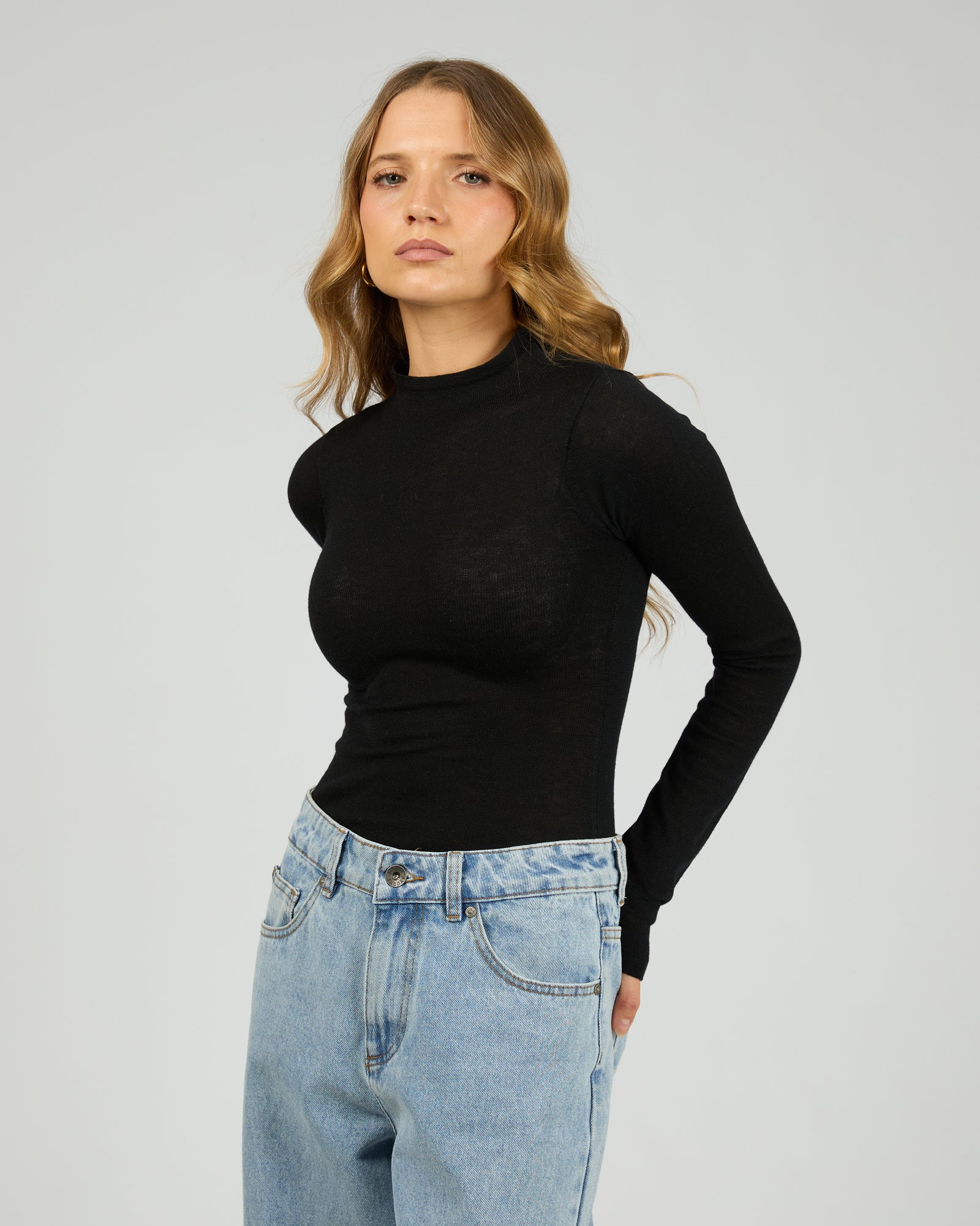 Silent Theory Priya Layering Long Sleeve Black - Image 4