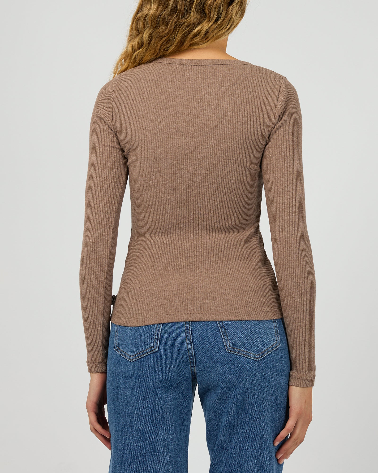 Silent Theory Rib L/S Tee Brown - Image 6