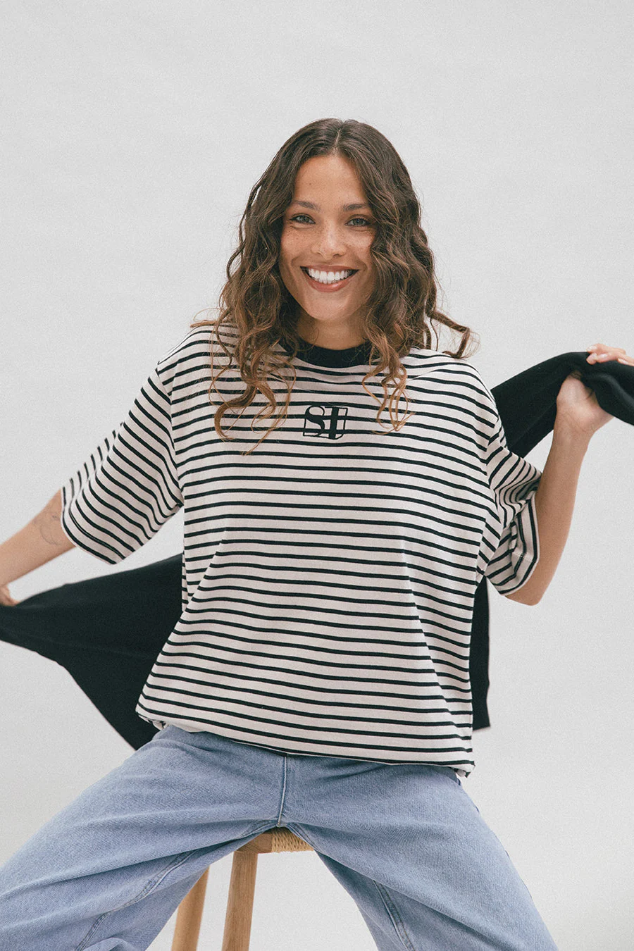 Silent Theory Silent Stripe S/S Tee Black - Image 2