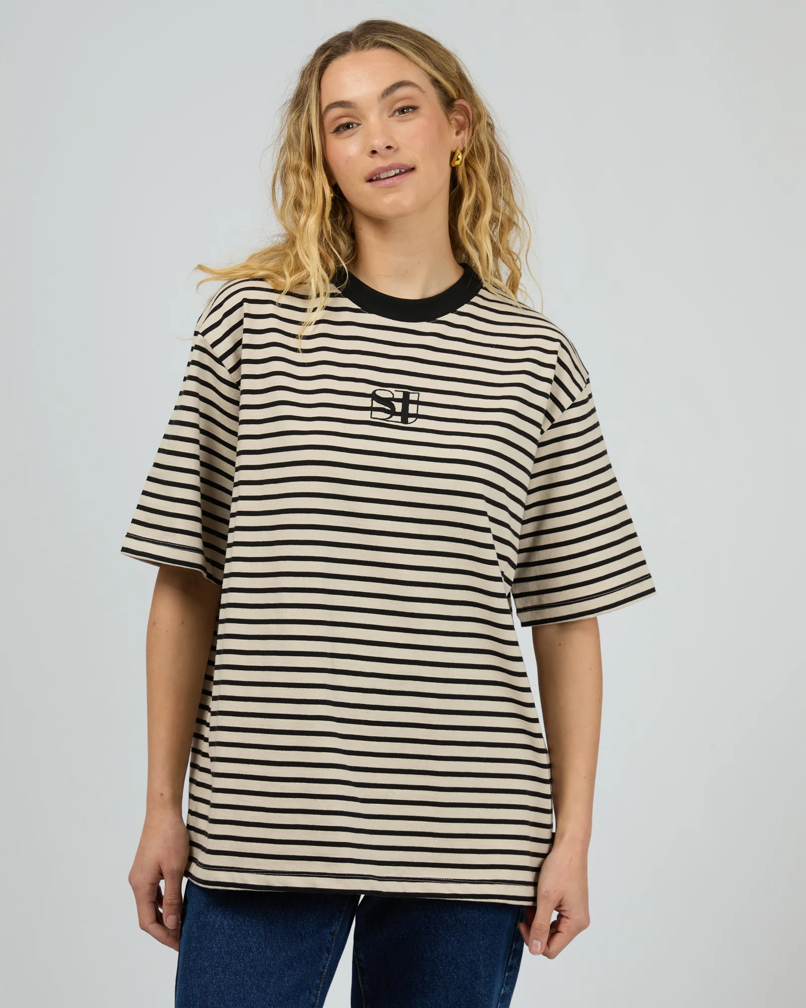 Silent Theory Silent Stripe S/S Tee Black - Image 3