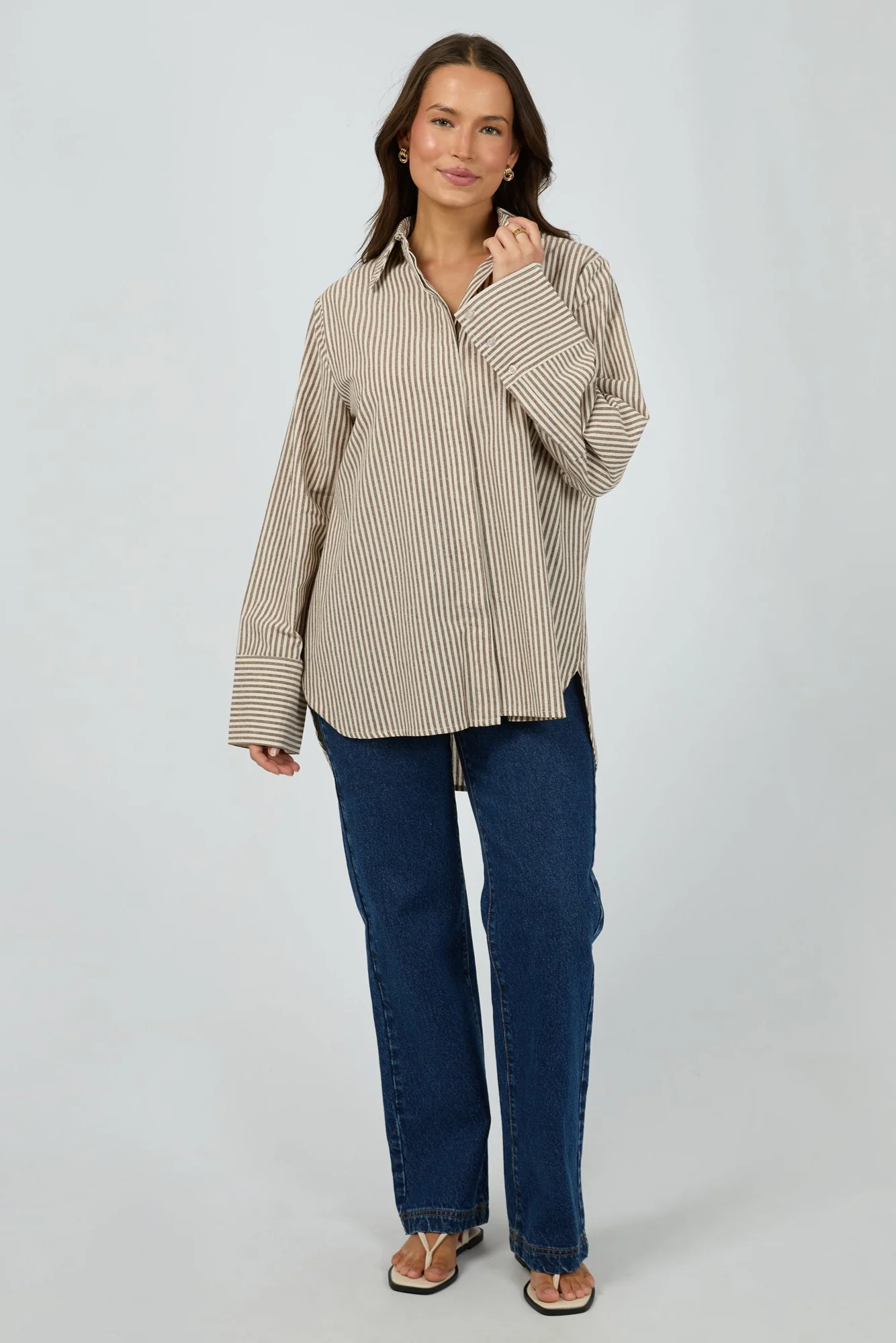 Silent Theory Sunday Long Sleeve Shirt Chocolate