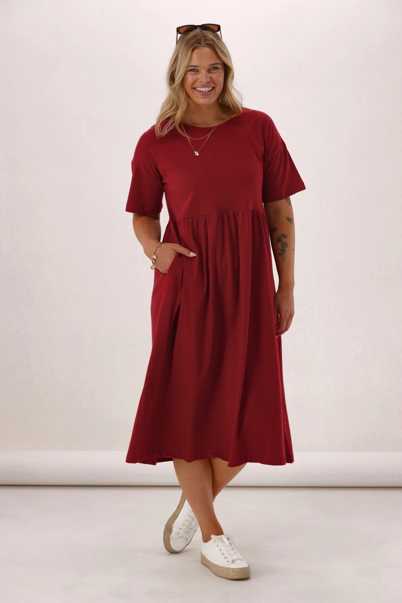 Silent Theory Till Summer Dress Burgundy