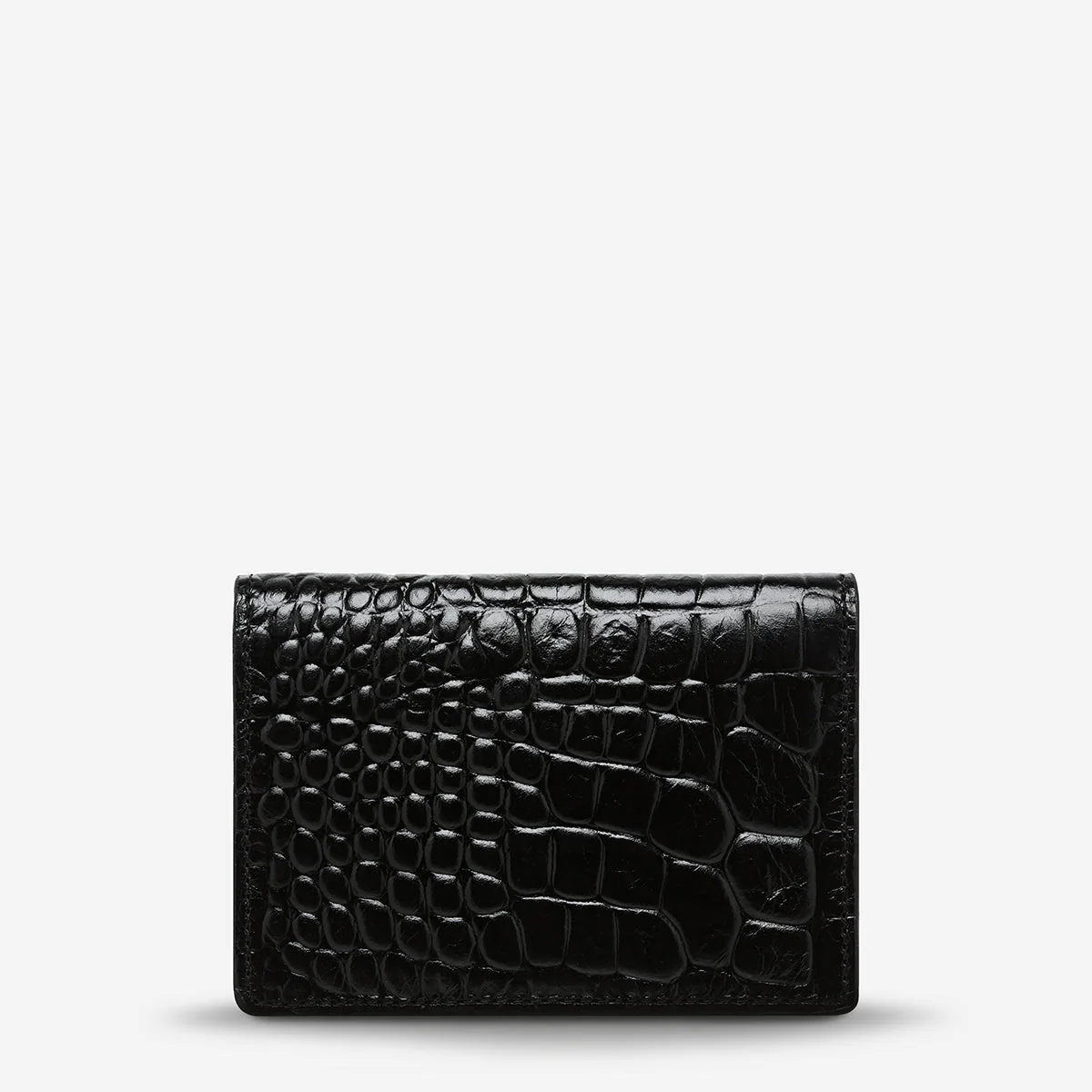 Status Anxiety Easy Does It Wallet Black Croc Emboss - Image 7